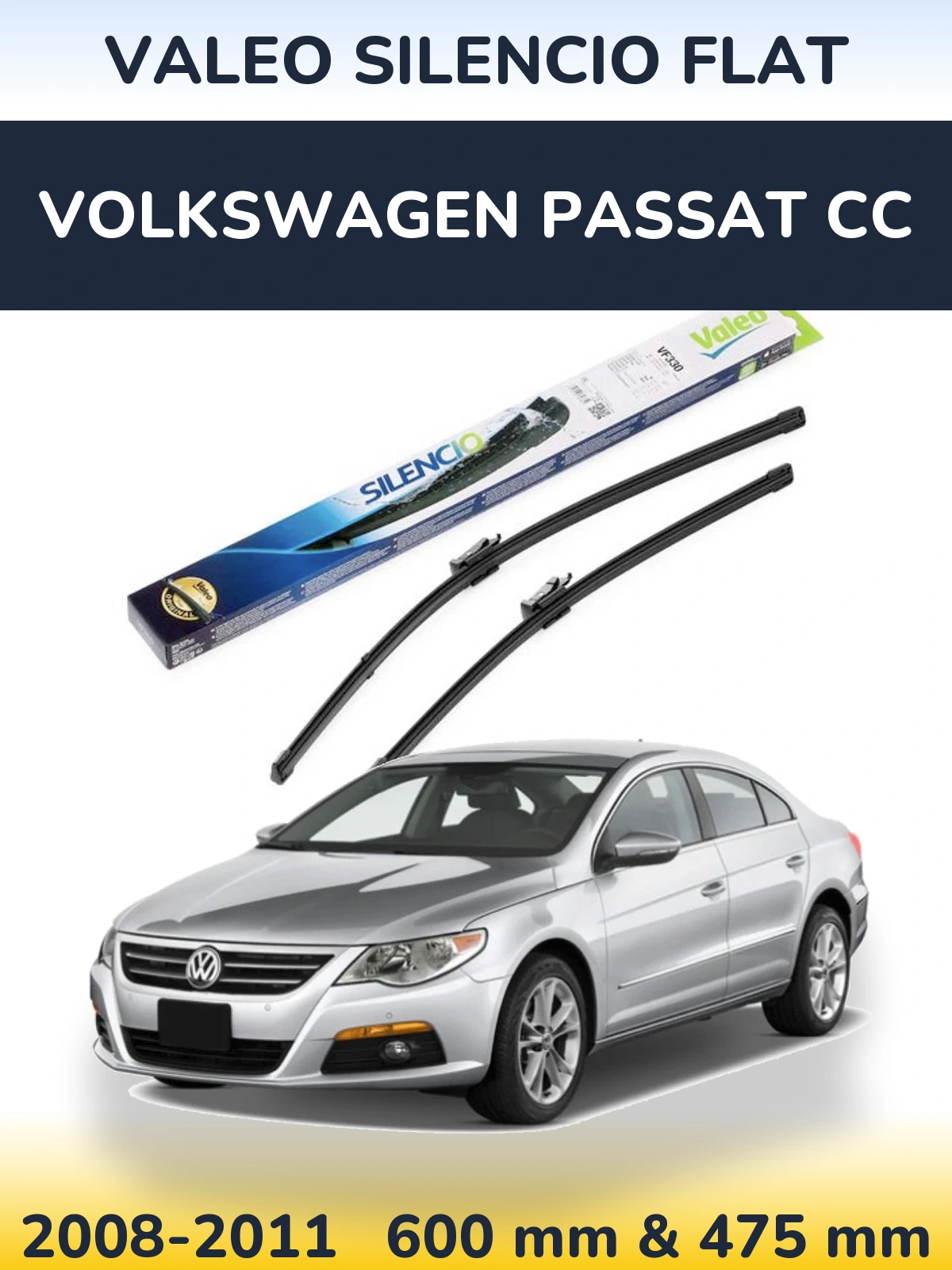 Ștergătoare Valeo Silencio Flat pentru Volkswagen Passat CC