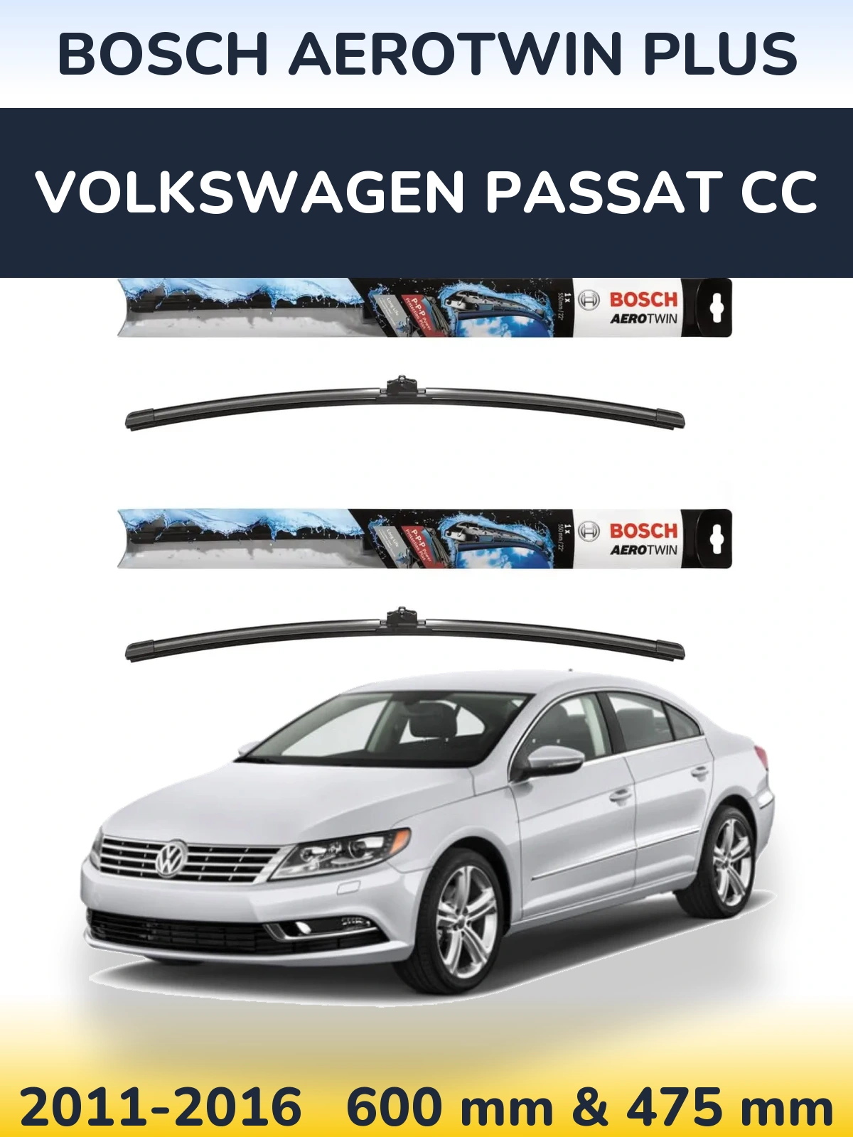 Ștergătoare BOSCH AeroTwin Plus pentru Volkswagen Passat CC