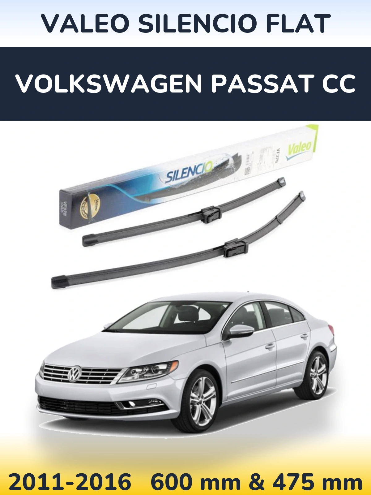 Ștergătoare Valeo Silencio Flat pentru Volkswagen Passat CC