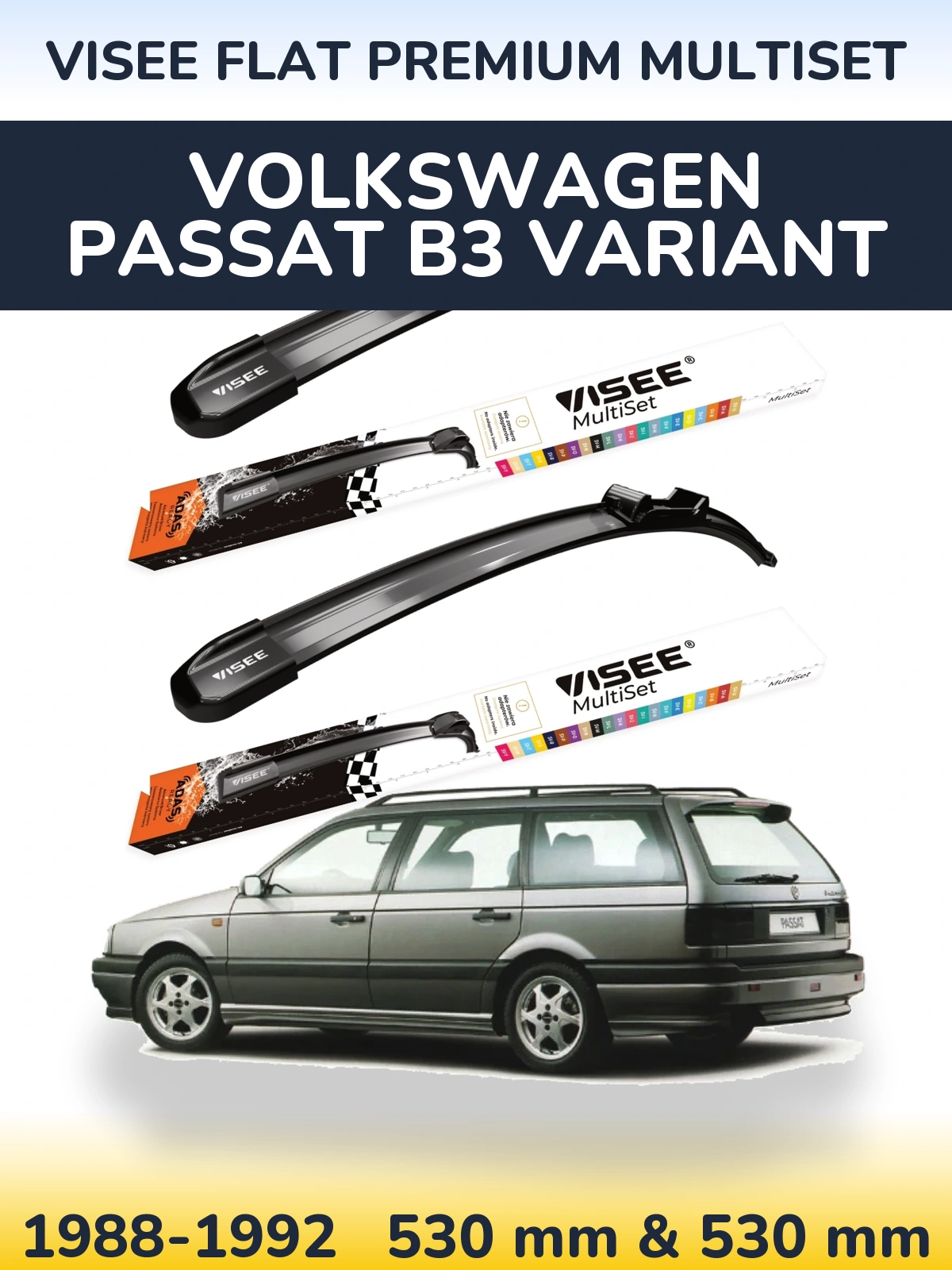 Ștergătoare VISEE FLAT PREMIUM MultiSet pentru Volkswagen Passat B3 Variant