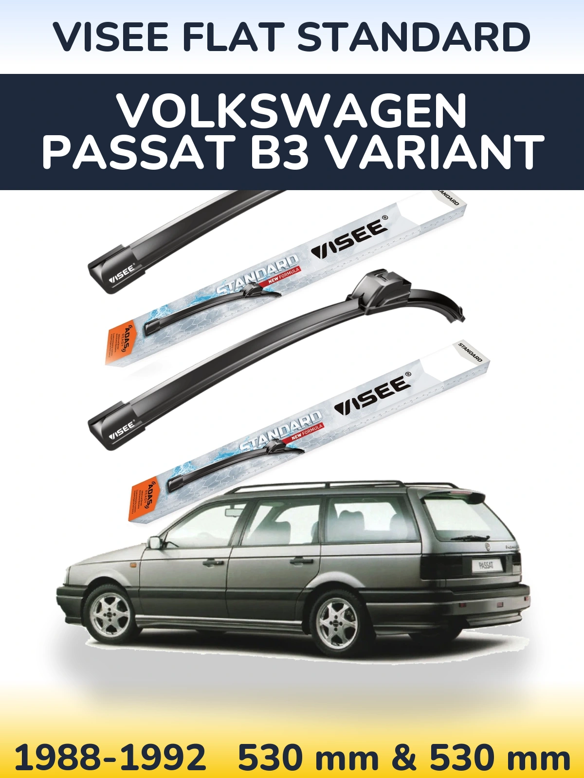 Ștergătoare VISEE FLAT STANDARD pentru Volkswagen Passat B3 Variant