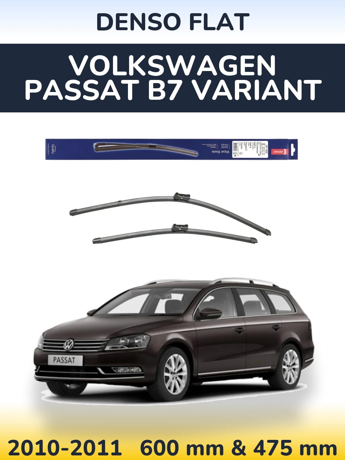 Ștergătoare Denso Flat pentru Volkswagen Passat B7 Variant
