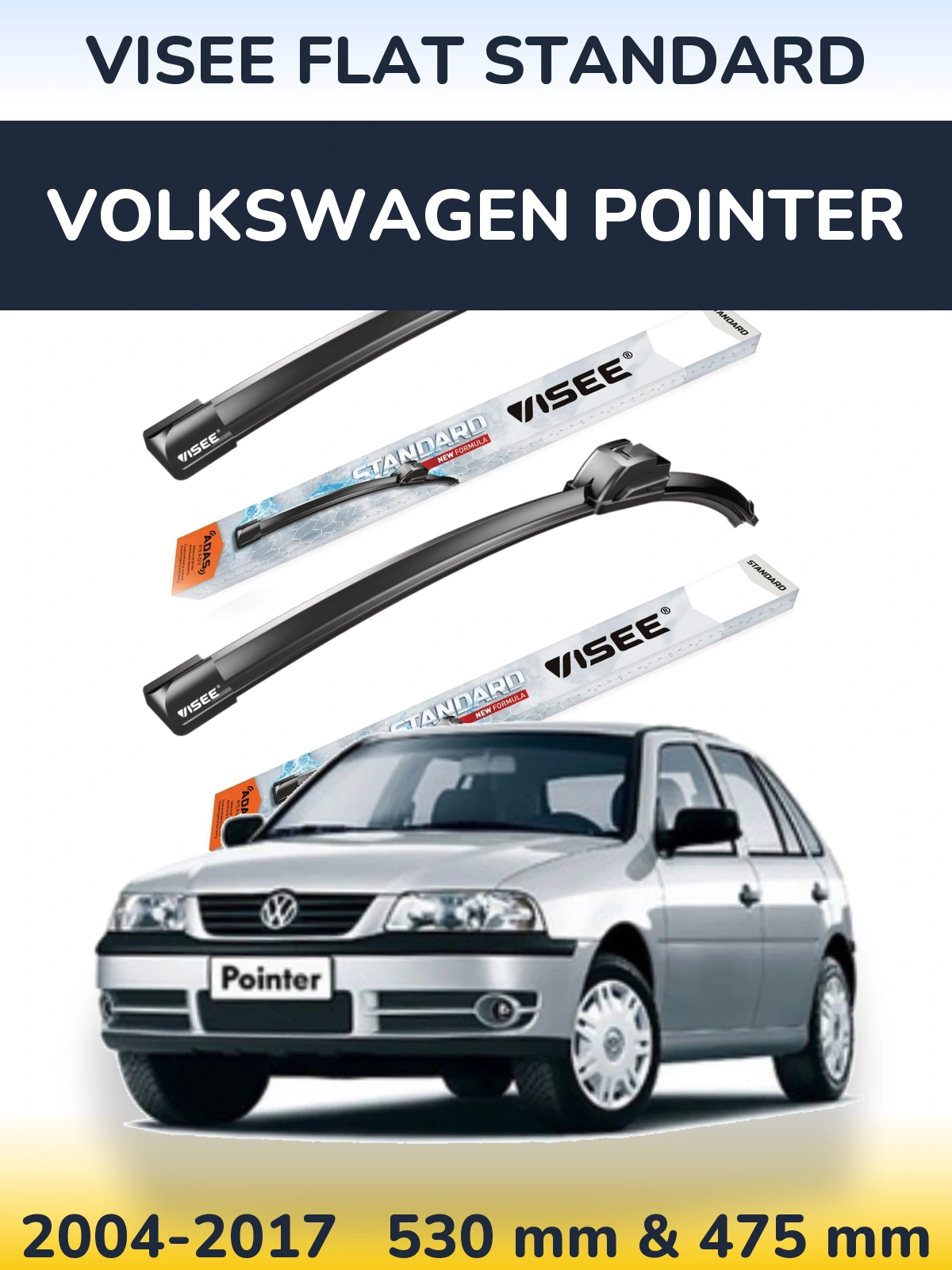 Ștergătoare VISEE FLAT STANDARD pentru Volkswagen Pointer