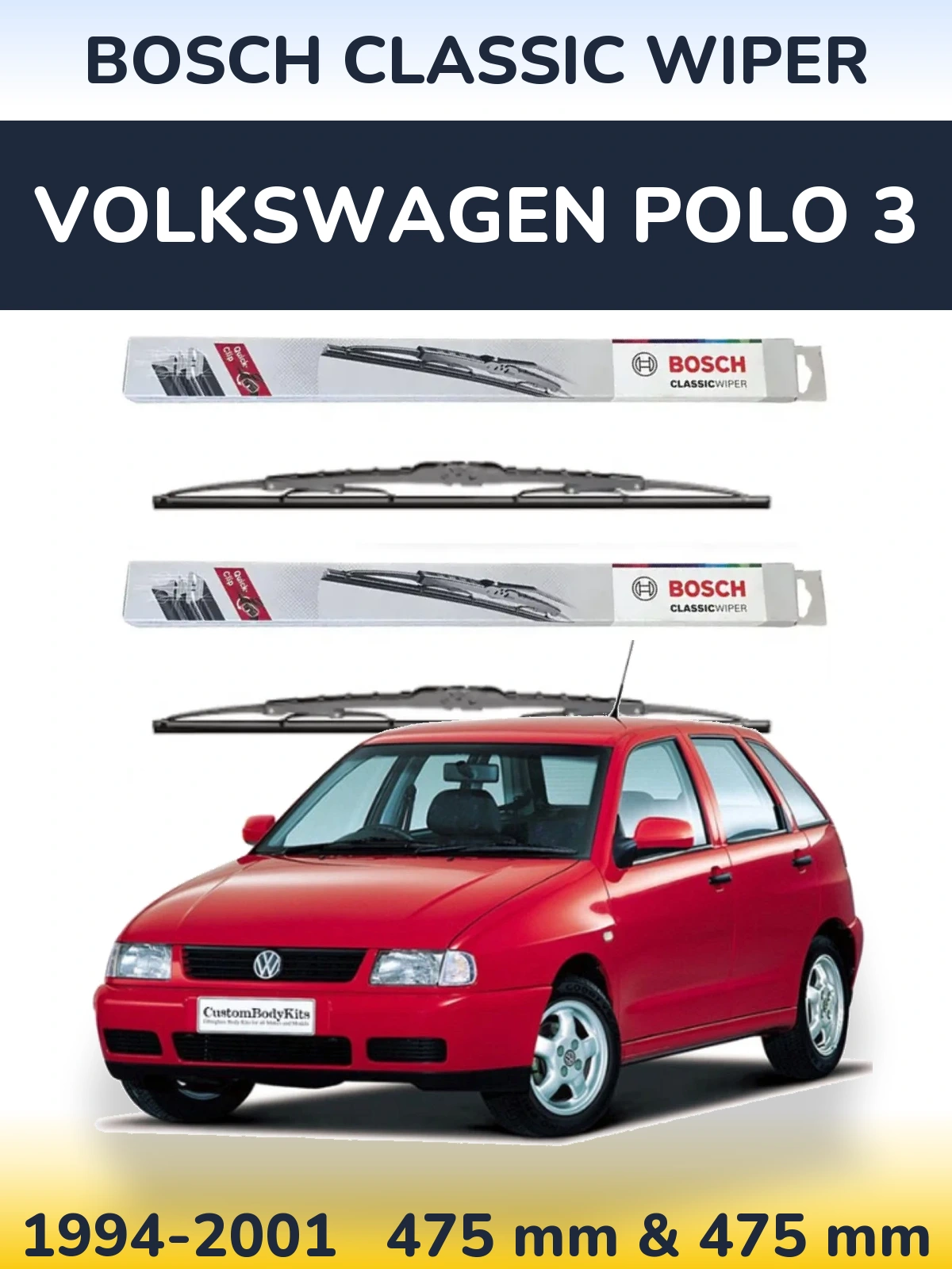 Ștergătoare BOSCH Classic Wiper pentru Volkswagen Polo 3