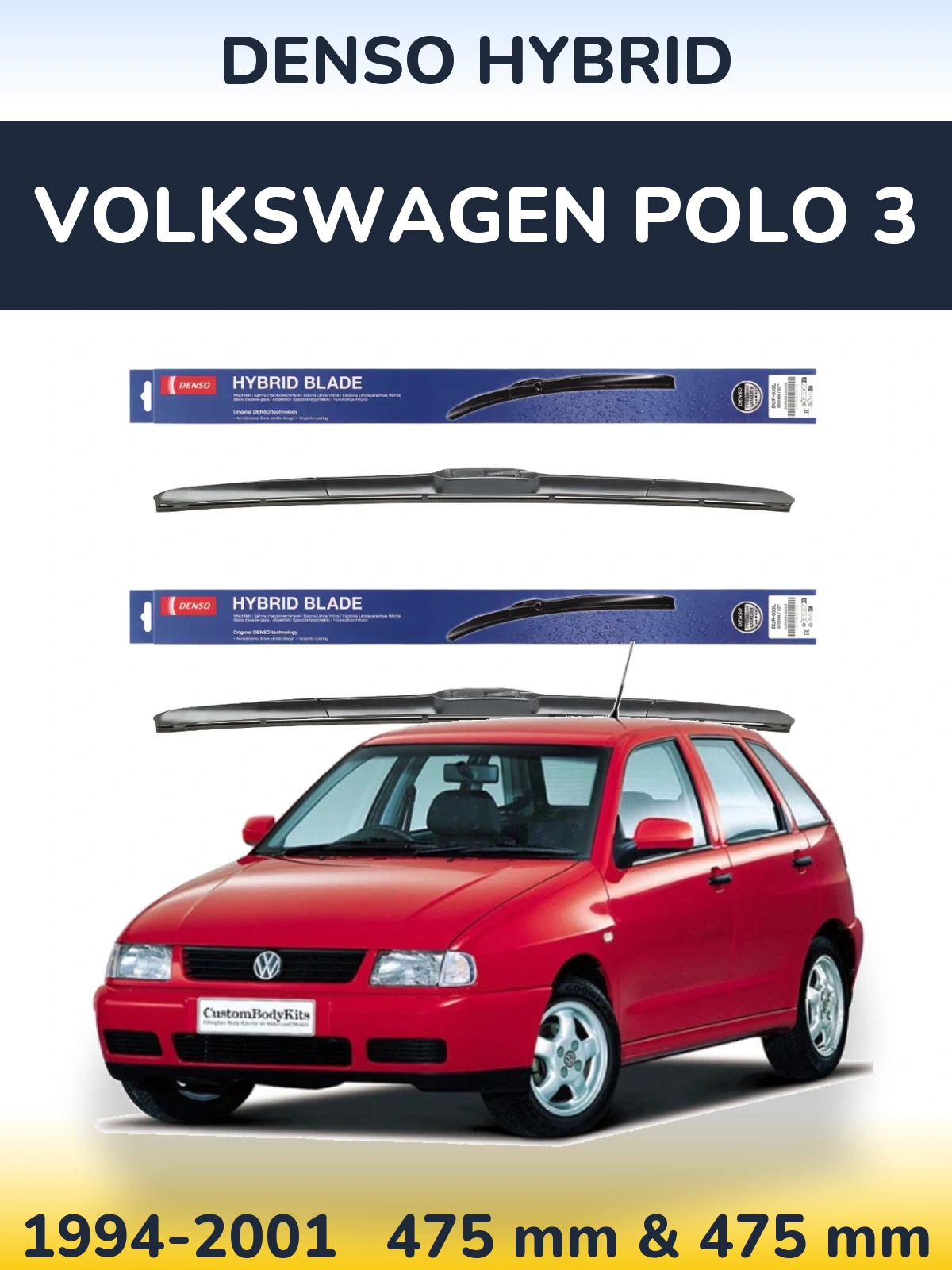 Ștergătoare Denso Hybrid pentru Volkswagen Polo 3