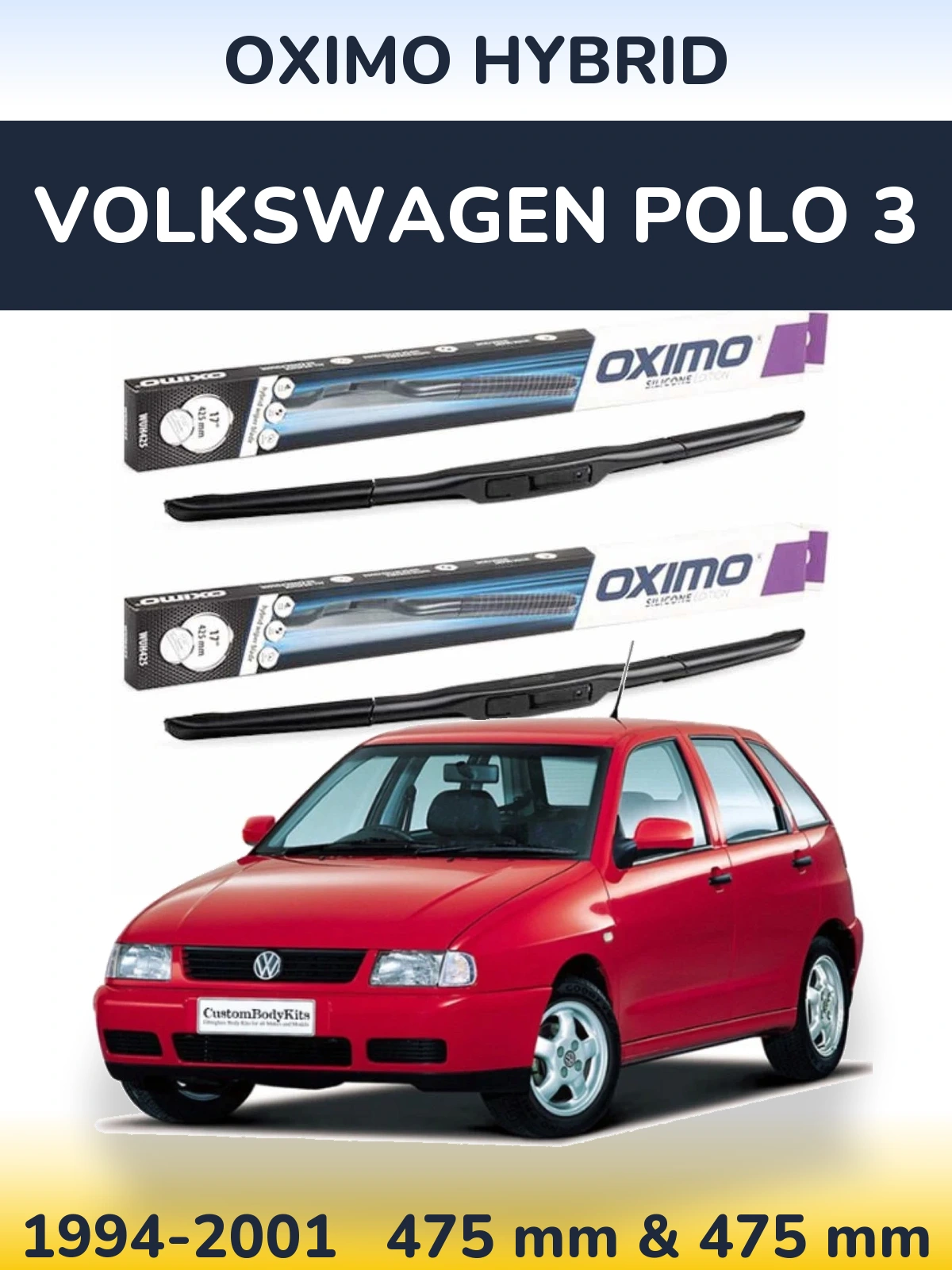 Ștergătoare Oximo Hybrid pentru Volkswagen Polo 3