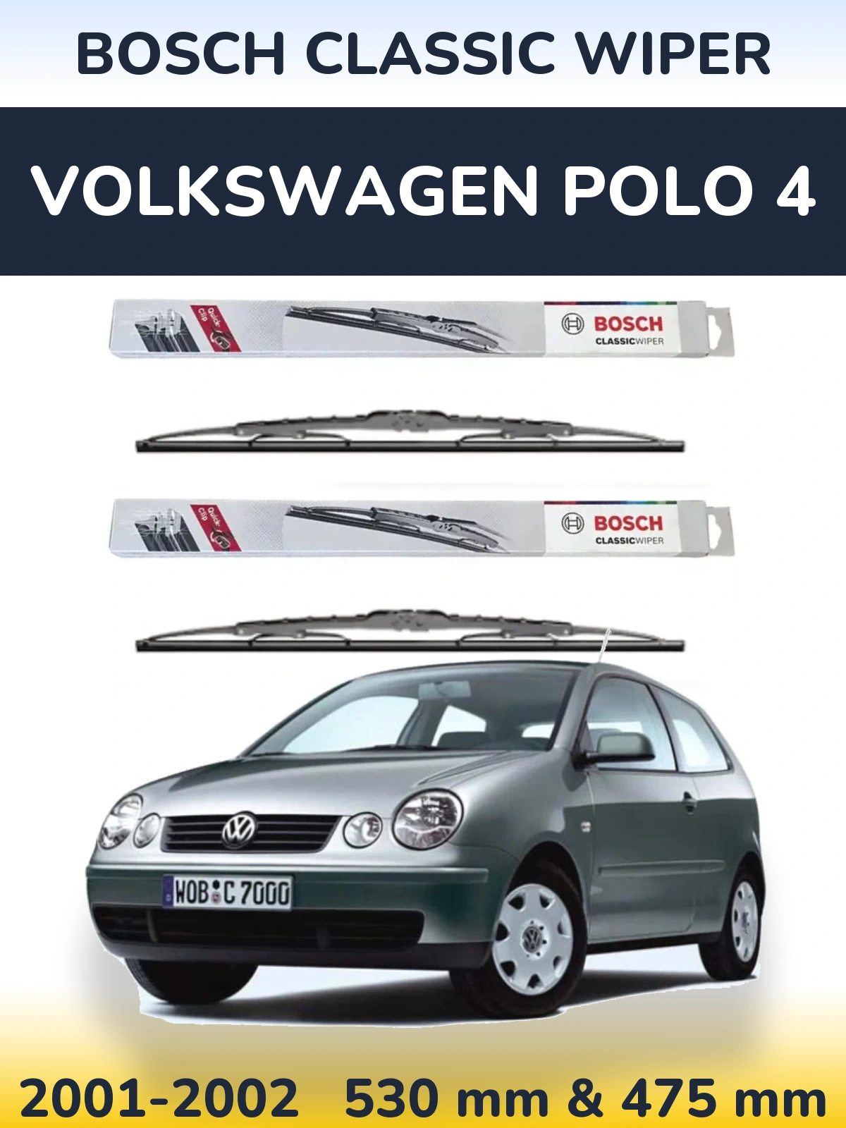Ștergătoare BOSCH Classic Wiper pentru Volkswagen Polo 4