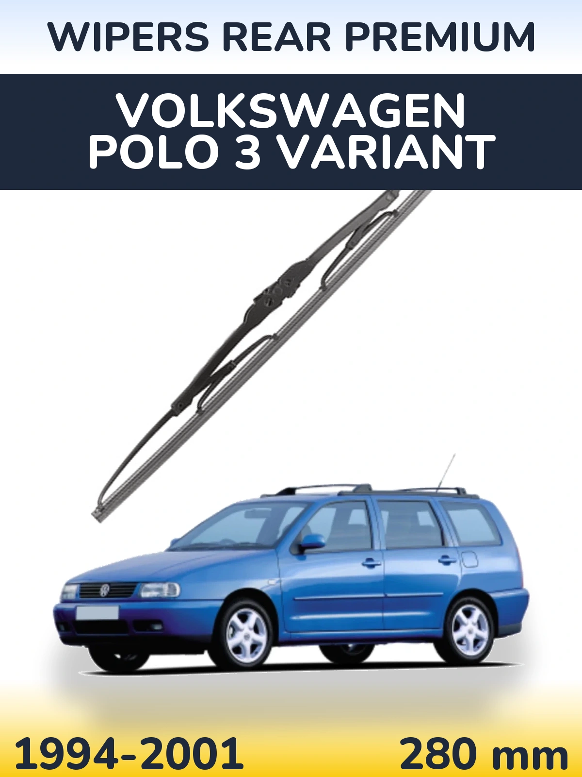 Задний дворник WIPERS REAR PREMIUM 280 мм для Volkswagen Polo 3 Variant 1994-2001