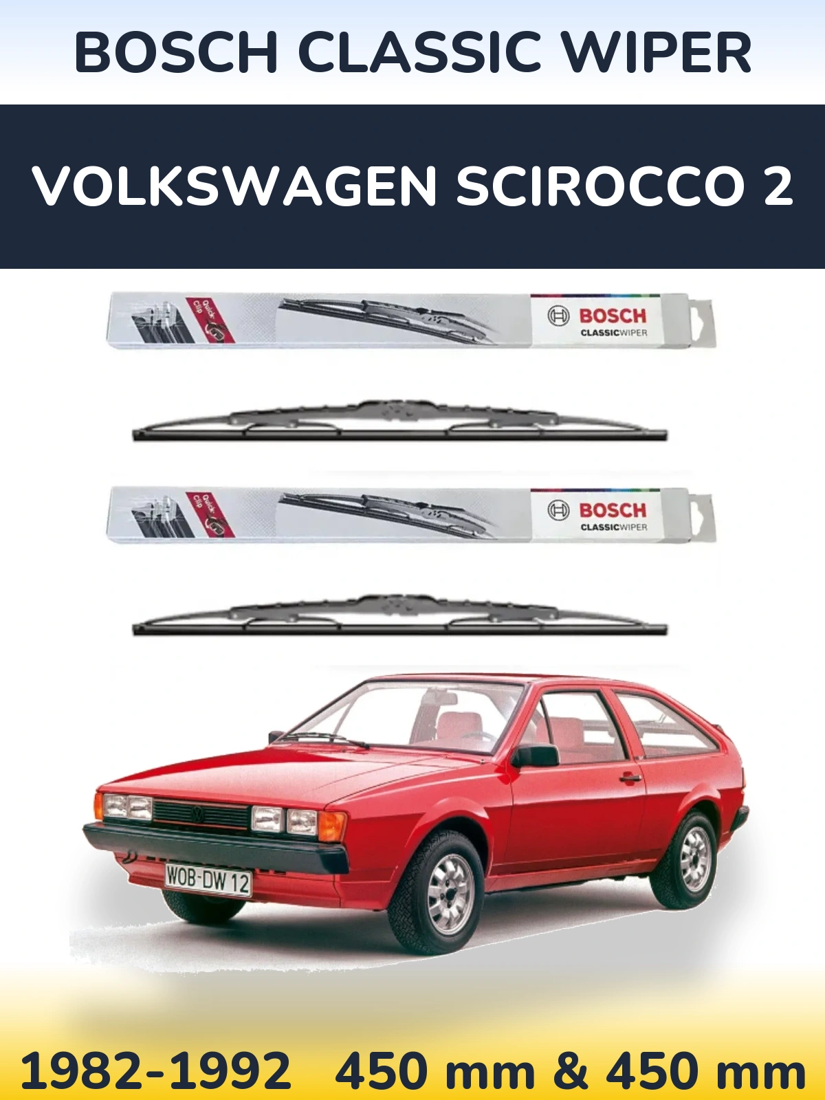Ștergătoare BOSCH Classic Wiper pentru Volkswagen Scirocco 2