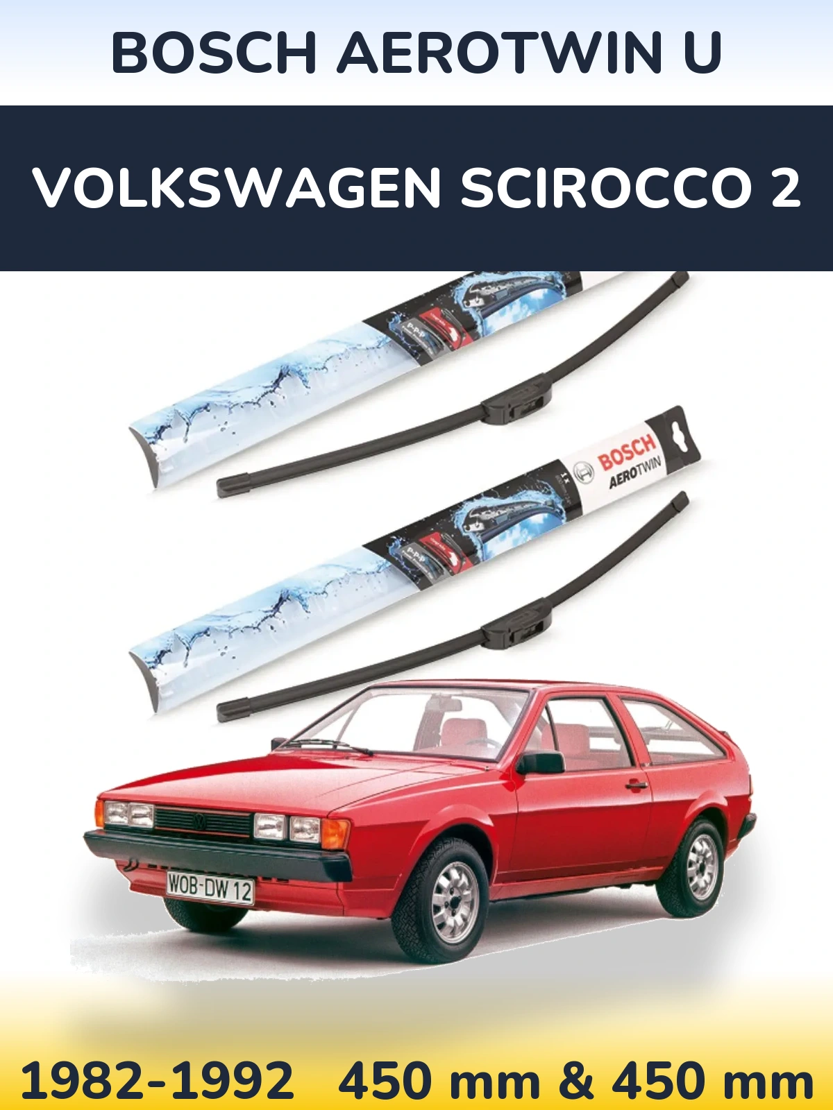 Ștergătoare BOSCH AeroTwin U pentru Volkswagen Scirocco 2