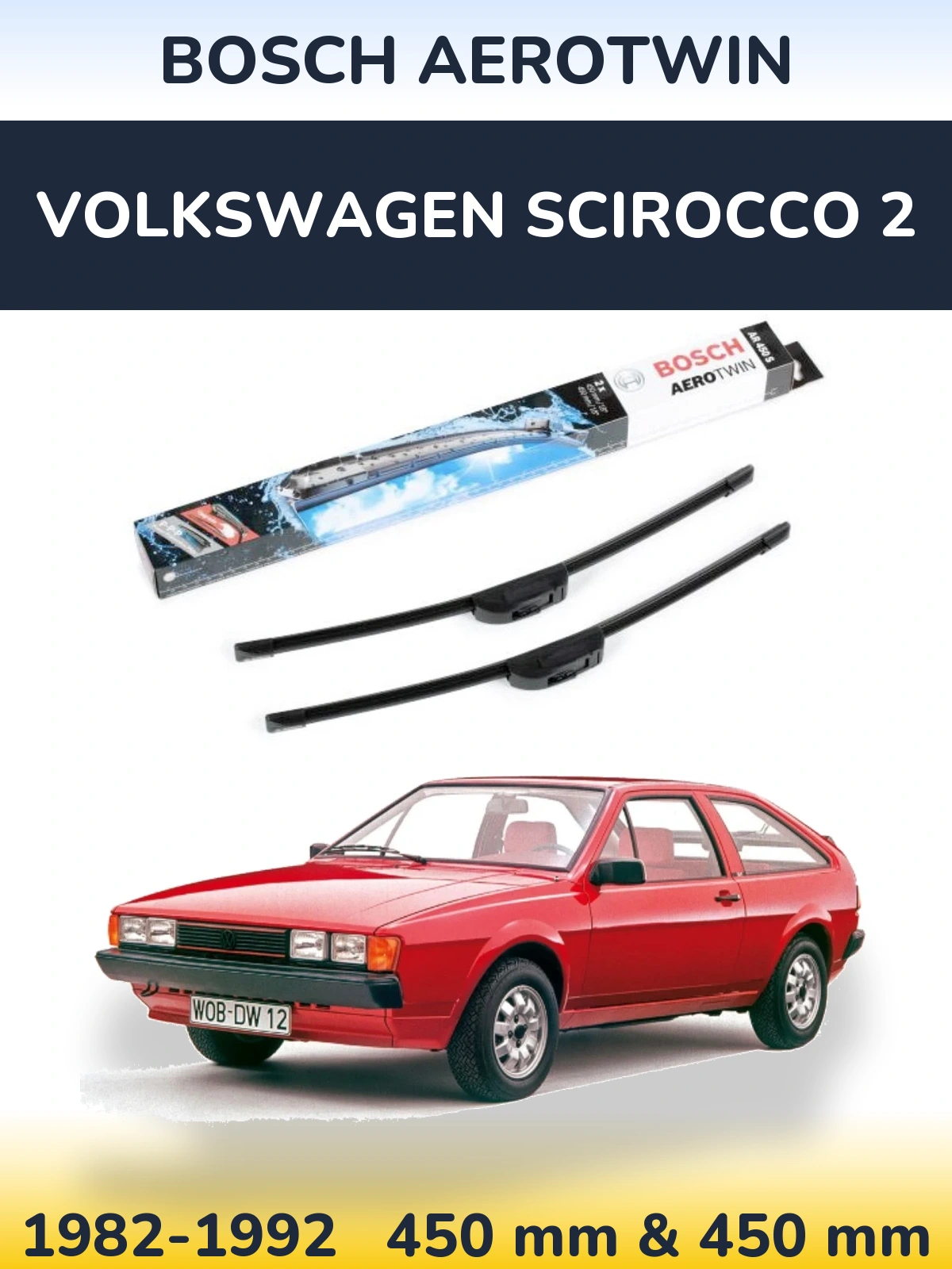 Ștergătoare BOSCH AeroTwin pentru Volkswagen Scirocco 2