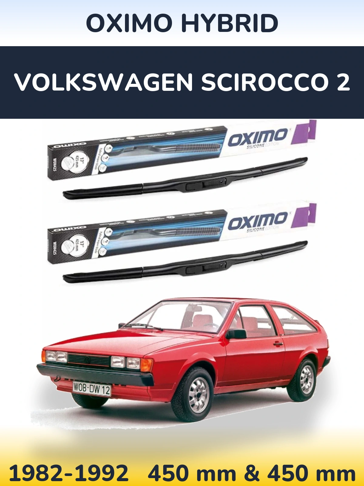 Ștergătoare Oximo Hybrid pentru Volkswagen Scirocco 2