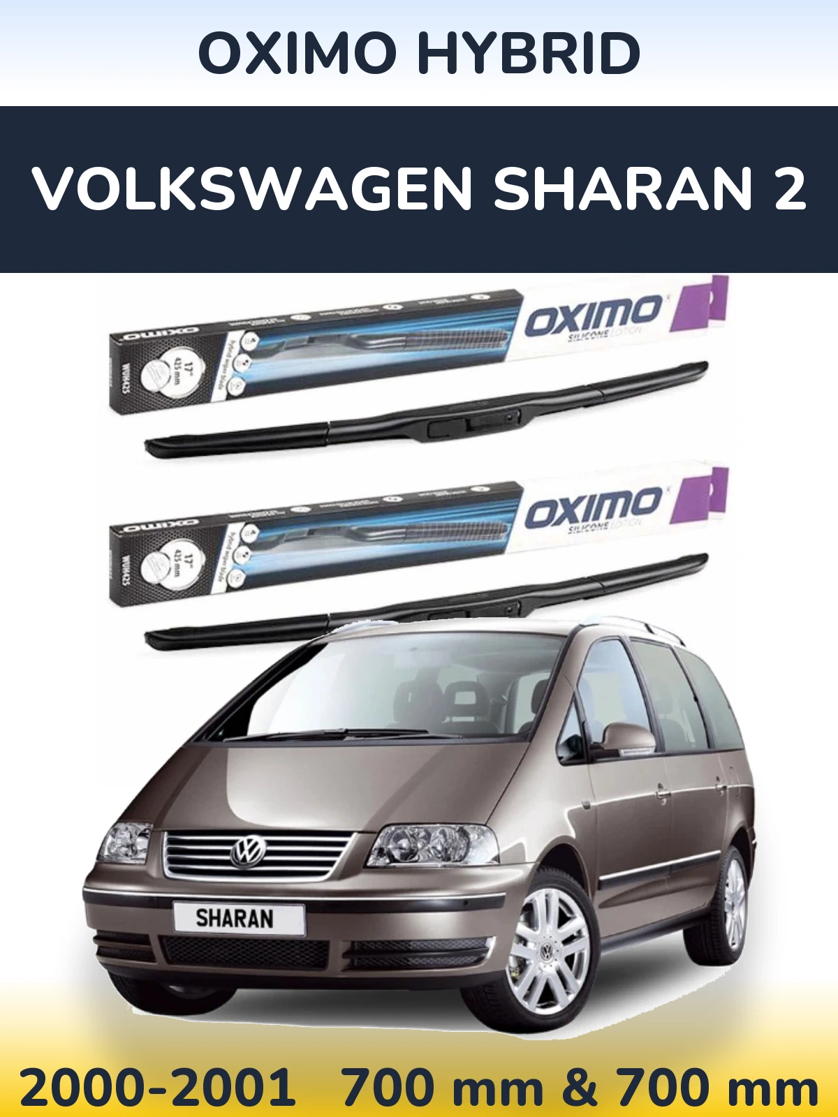 Ștergătoare Oximo Hybrid pentru Volkswagen Sharan 2