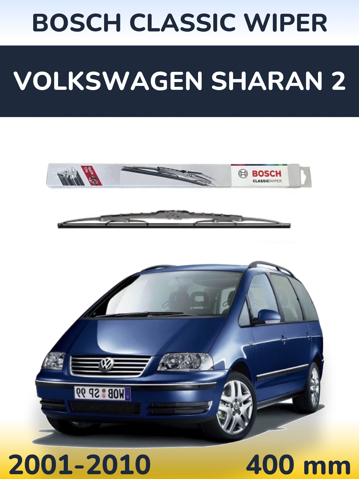 Ștergătoare BOSCH Classic Wiper pentru Volkswagen Sharan 2