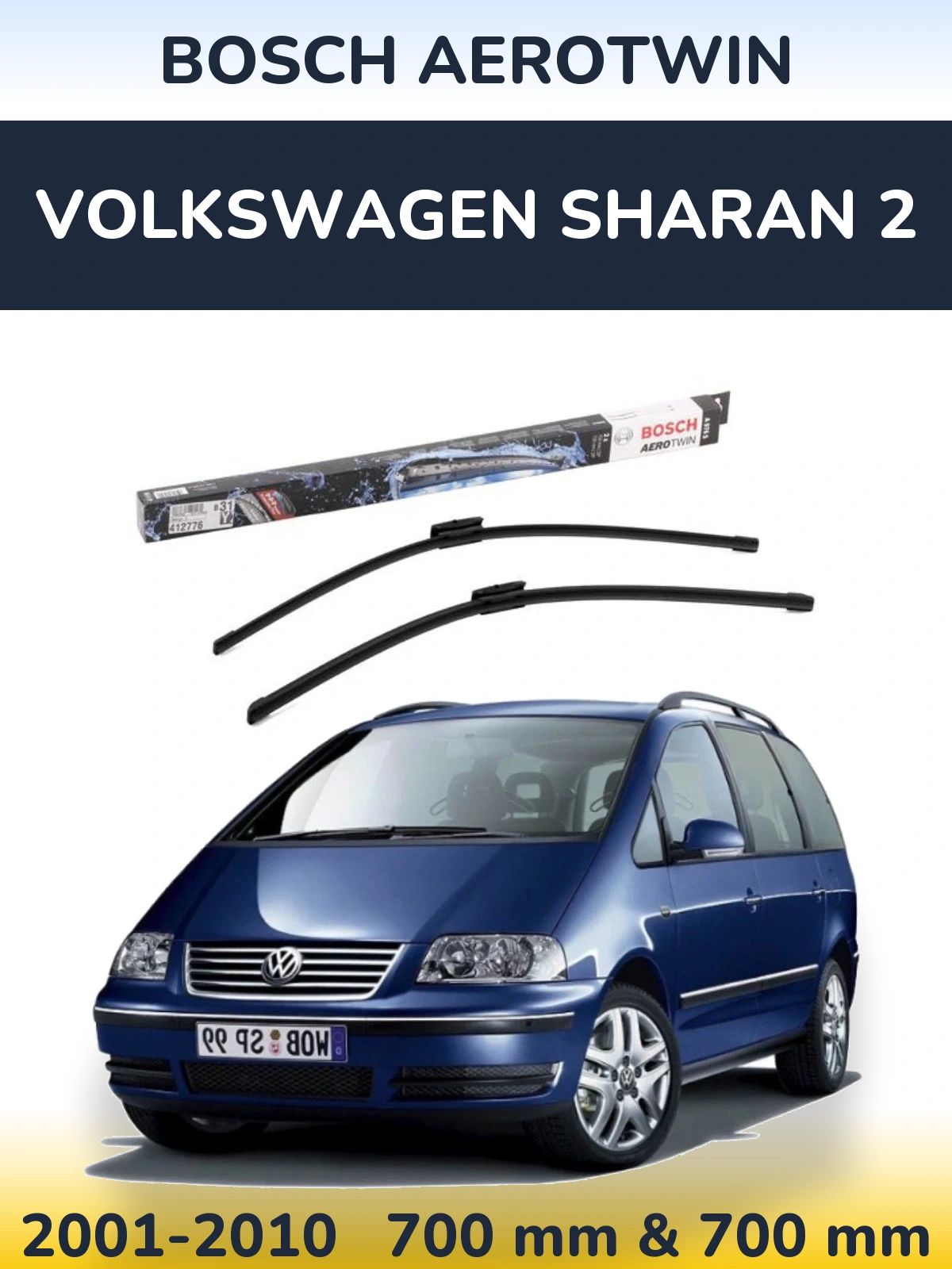 Ștergătoare BOSCH AeroTwin pentru Volkswagen Sharan 2