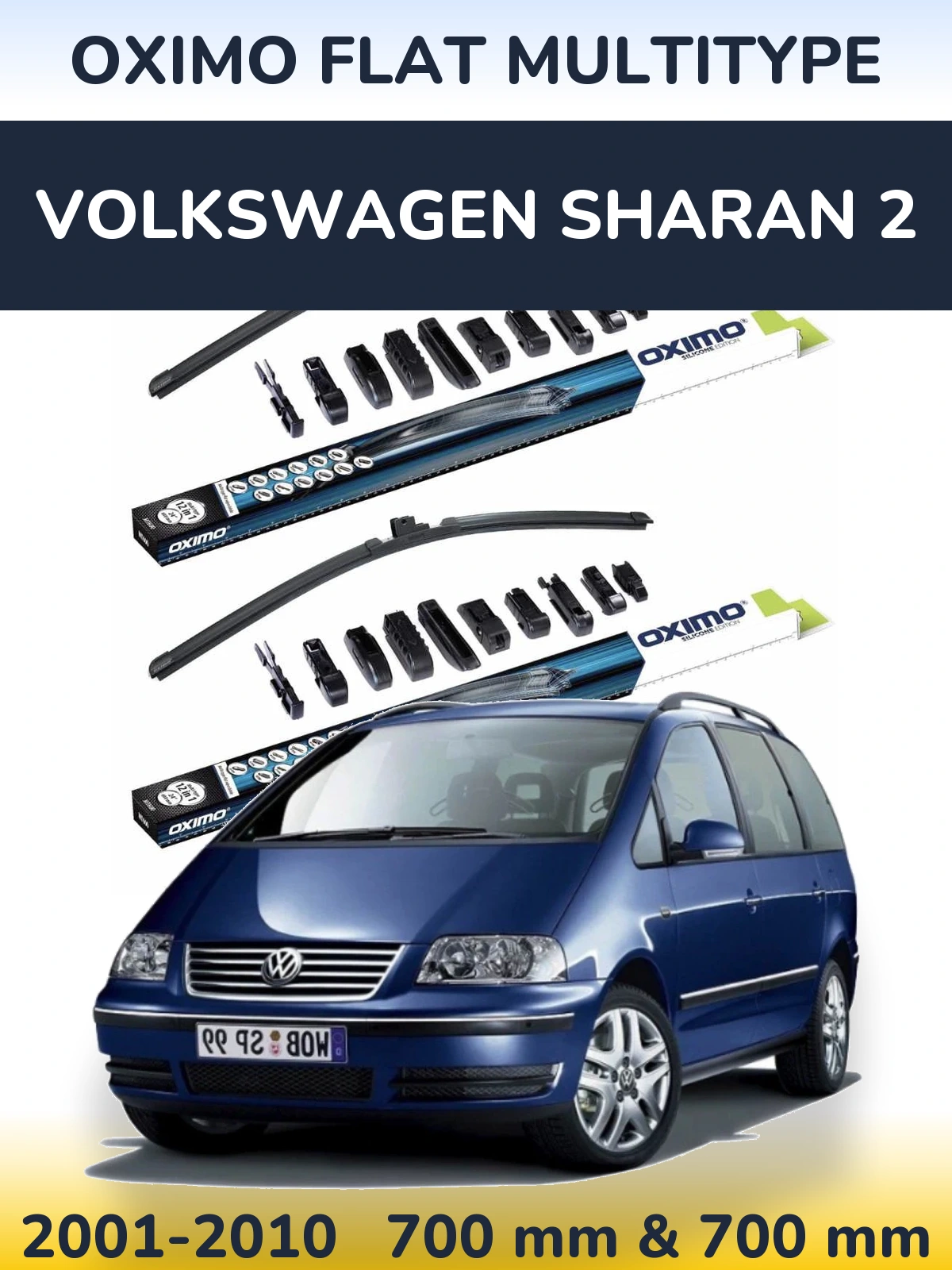 Ștergătoare Oximo Flat MultiTipe pentru Volkswagen Sharan 2