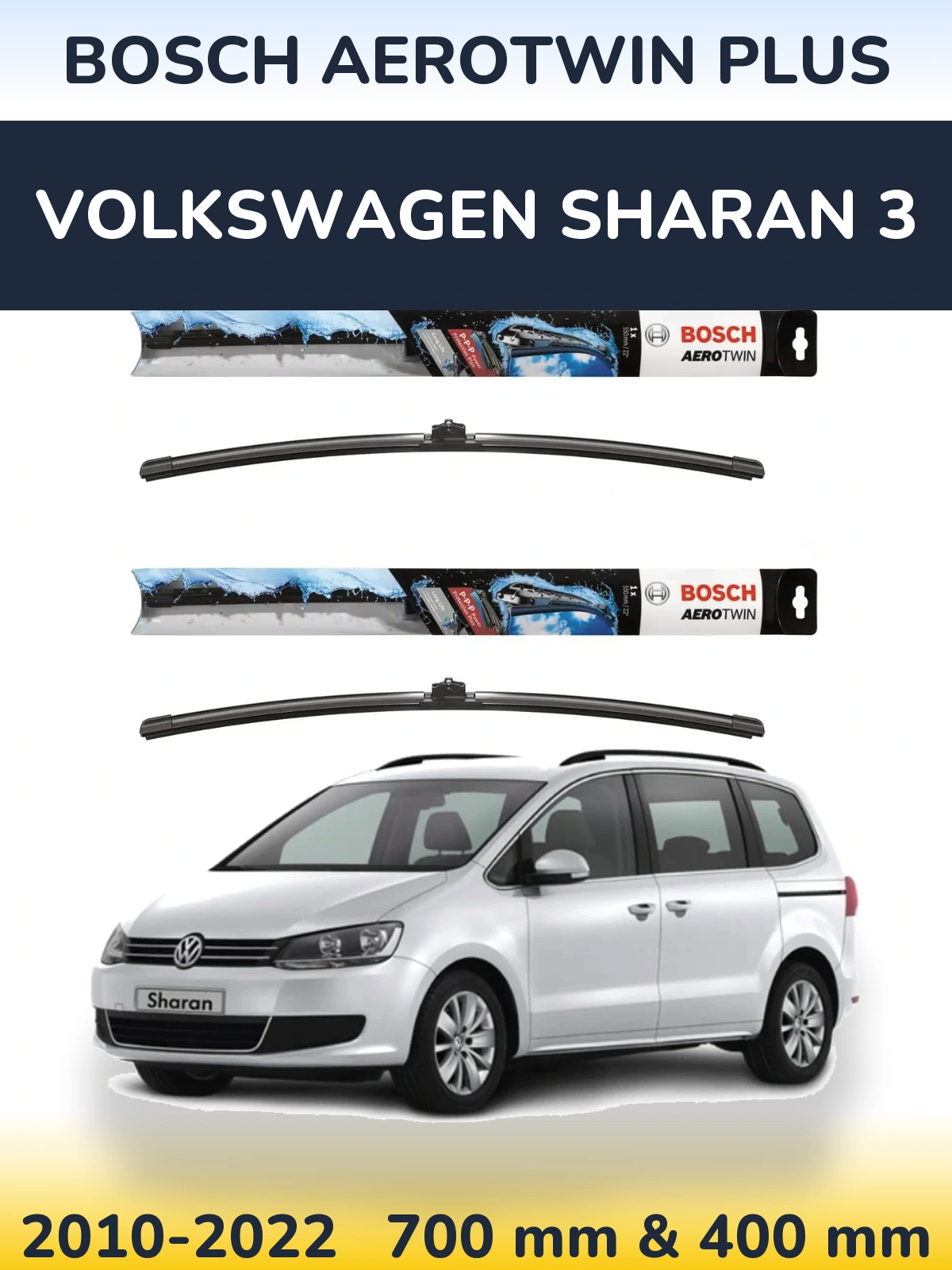Ștergătoare BOSCH AeroTwin Plus pentru Volkswagen Sharan 3