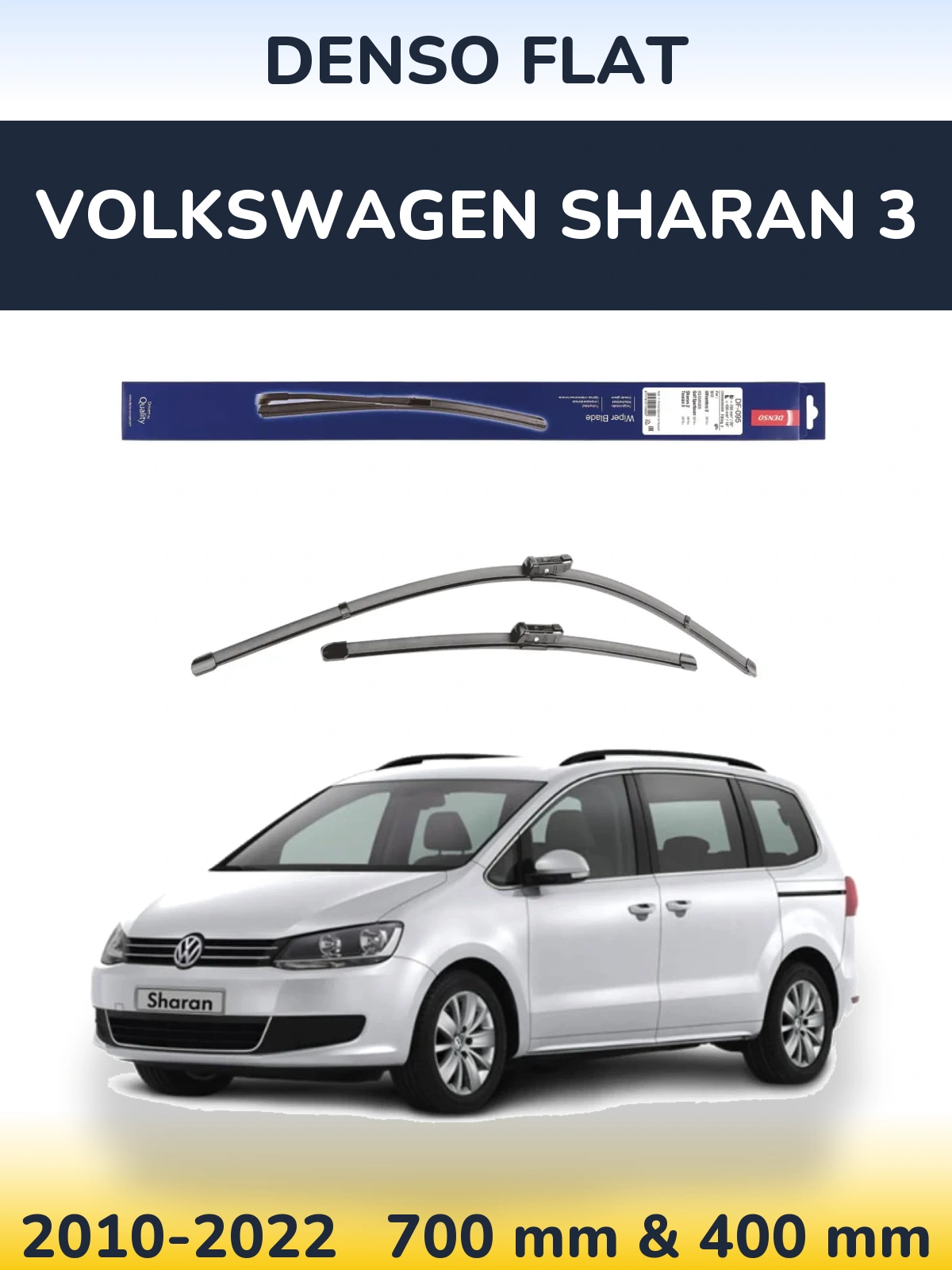 Ștergătoare Denso Flat pentru Volkswagen Sharan 3