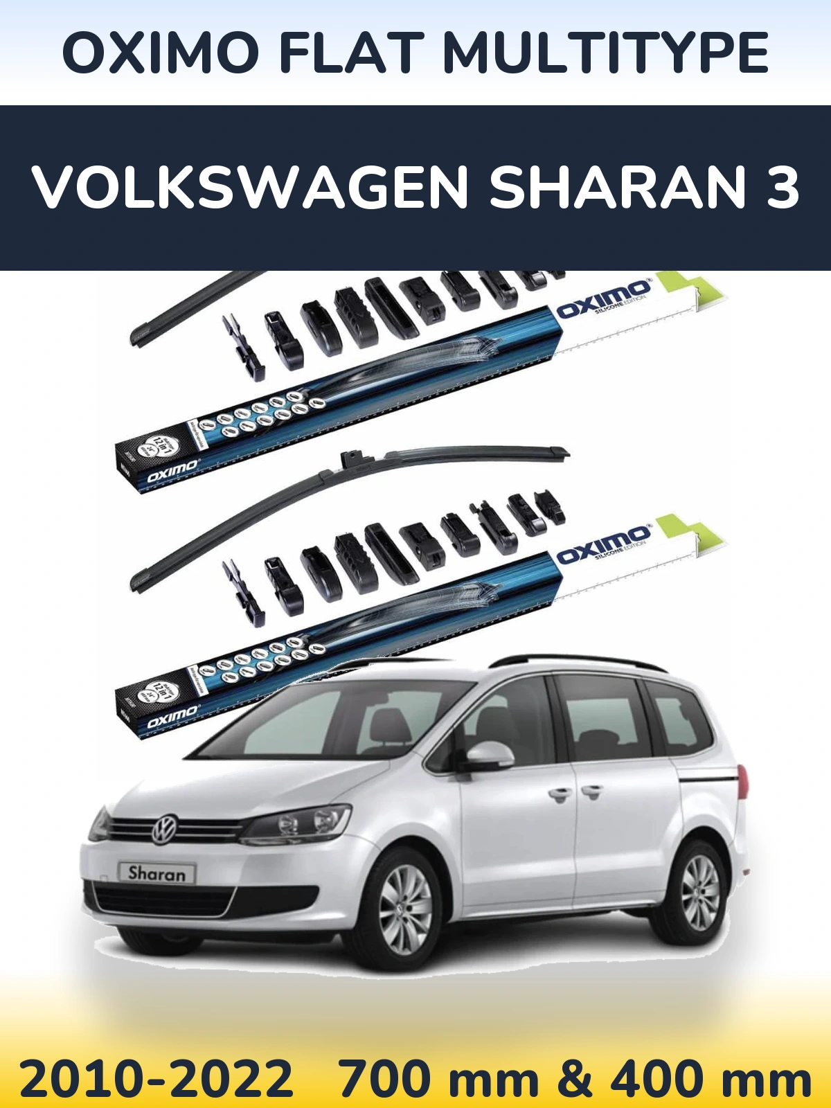 Ștergătoare Oximo Flat MultiTipe pentru Volkswagen Sharan 3