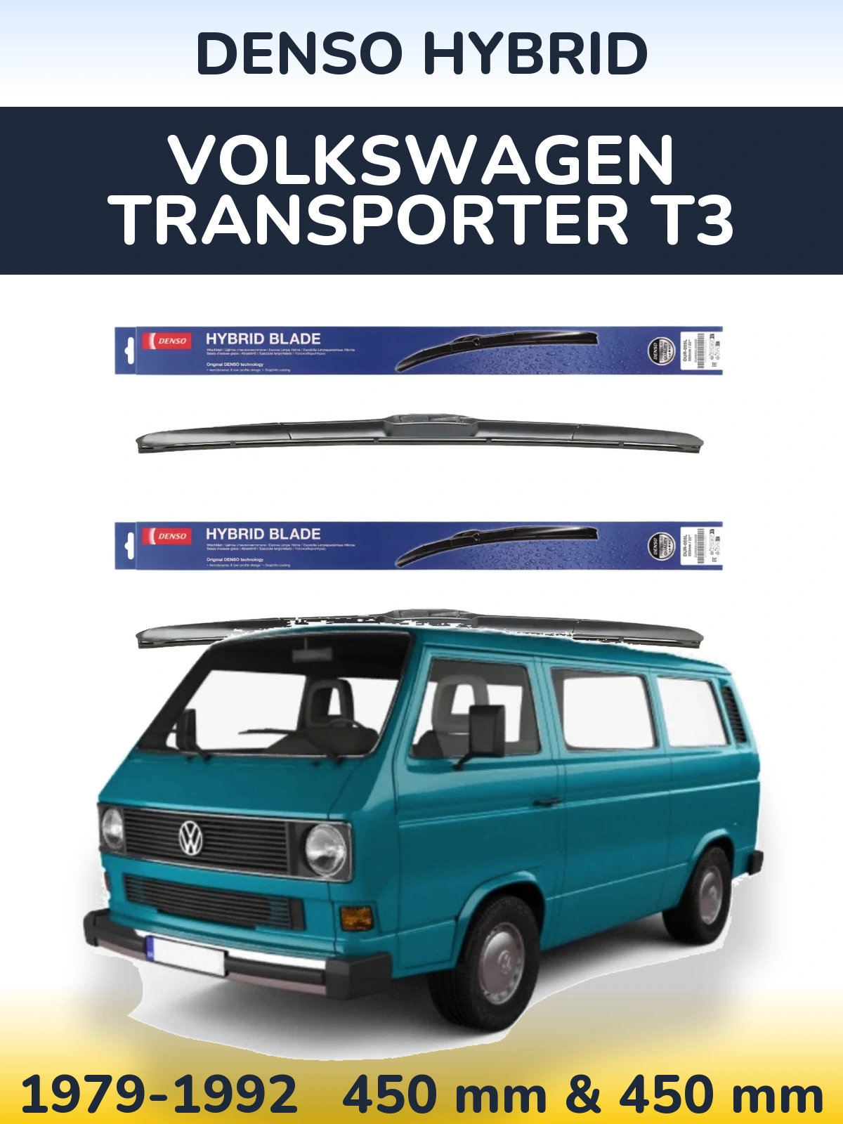 Ștergătoare Denso Hybrid pentru Volkswagen Transporter T3