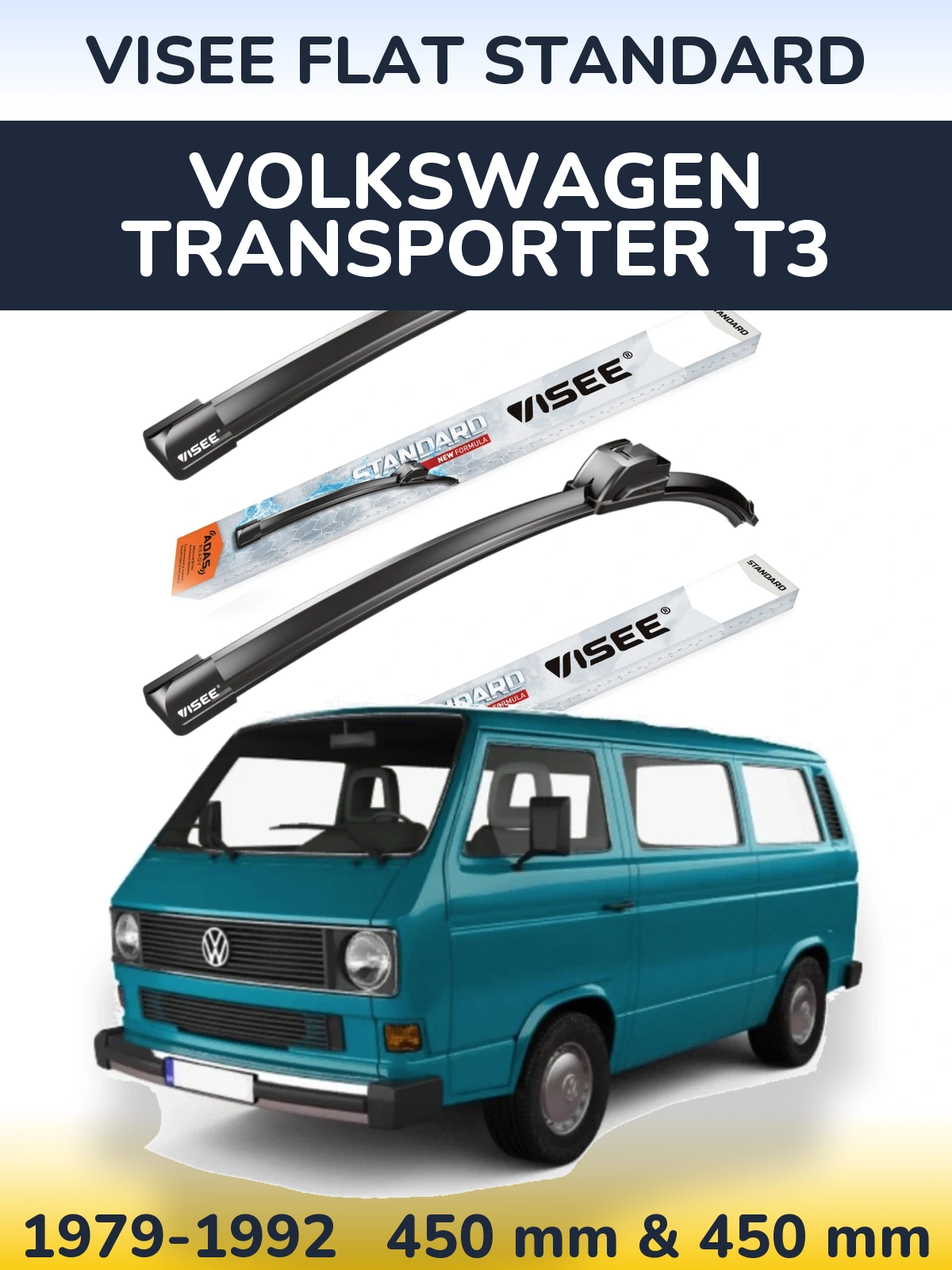 Ștergătoare VISEE FLAT STANDARD pentru Volkswagen Transporter T3