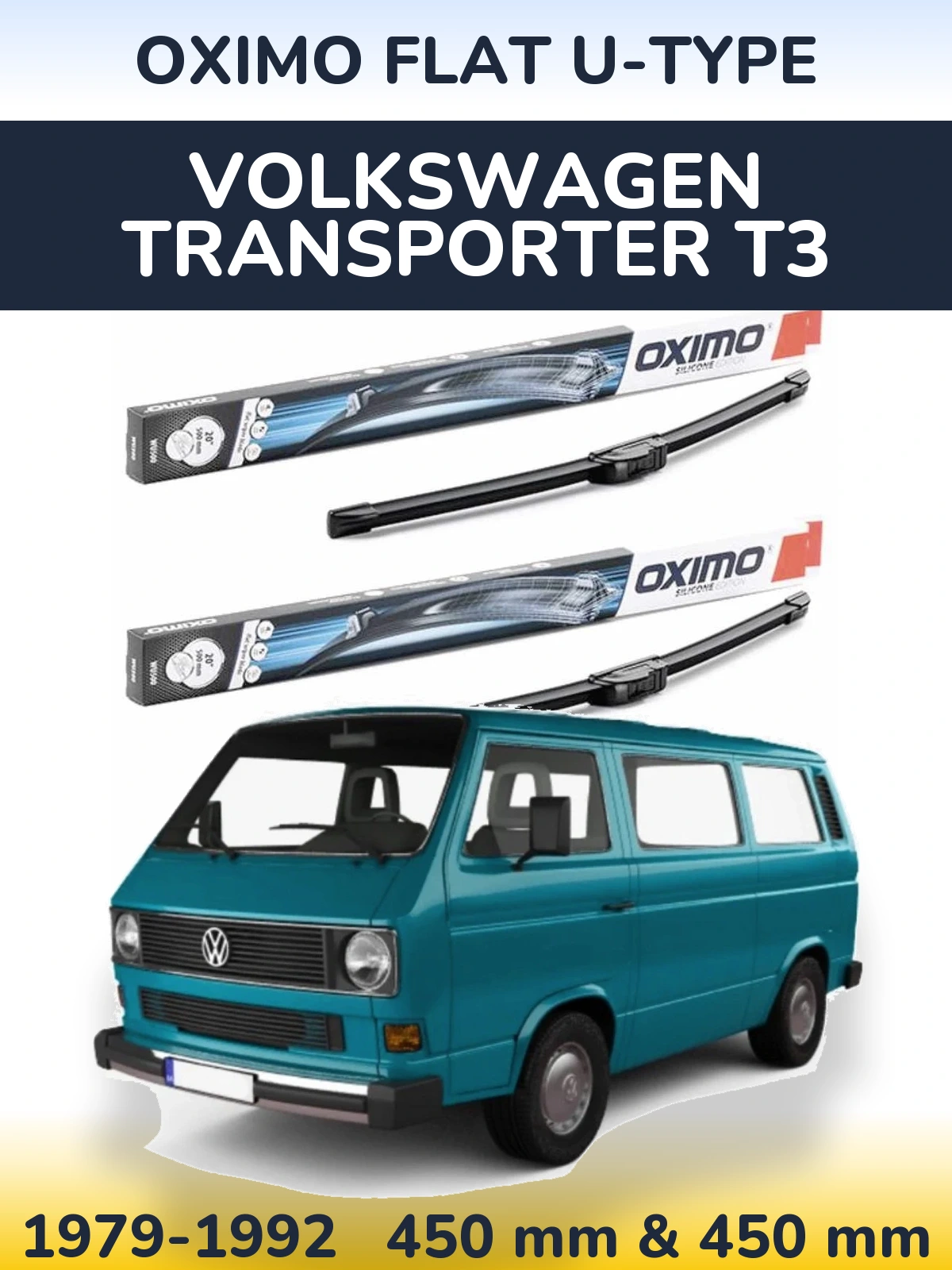 Ștergătoare Oximo Flat U-type pentru Volkswagen Transporter T3