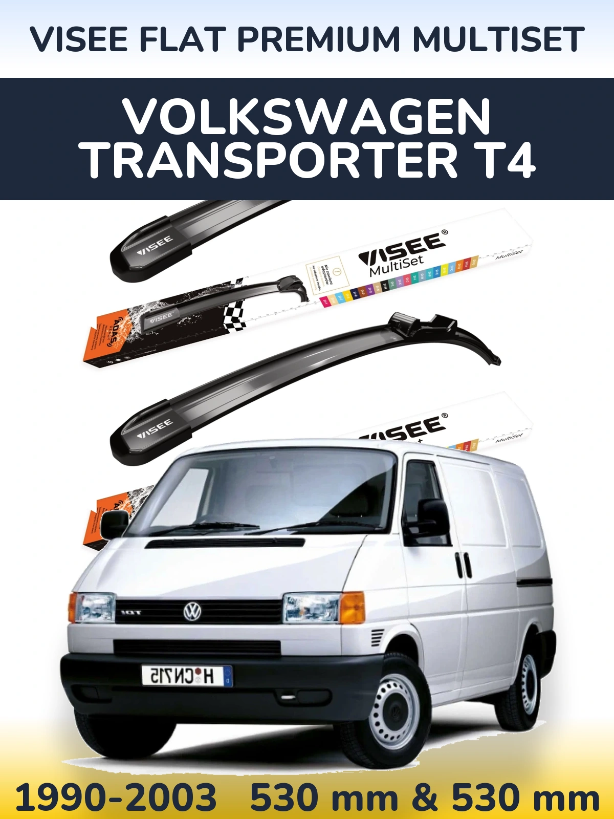 Ștergătoare VISEE FLAT PREMIUM MultiSet pentru Volkswagen Transporter T4