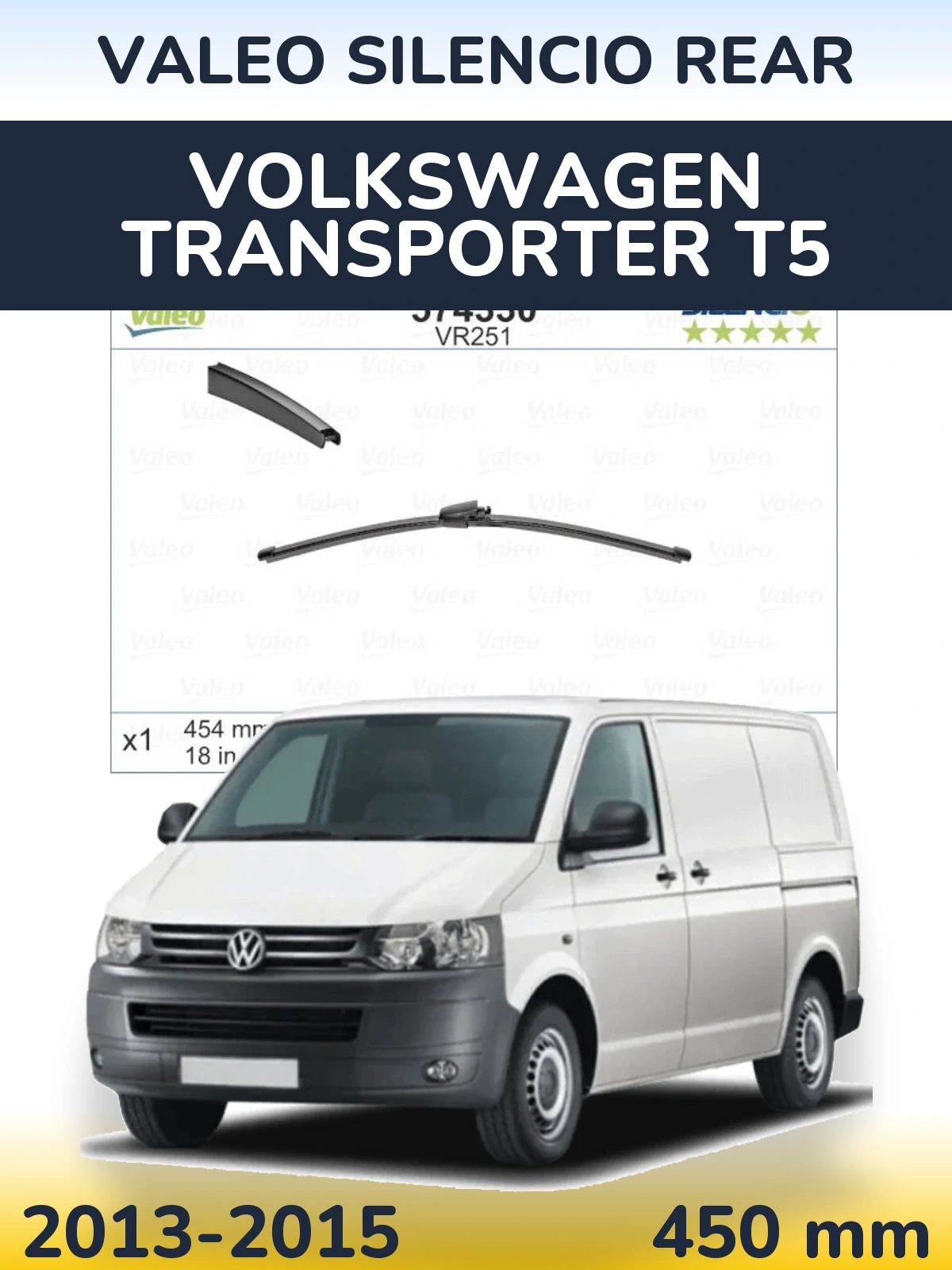Ștergătoare Valeo Silencio Rear pentru Volkswagen Transporter T5