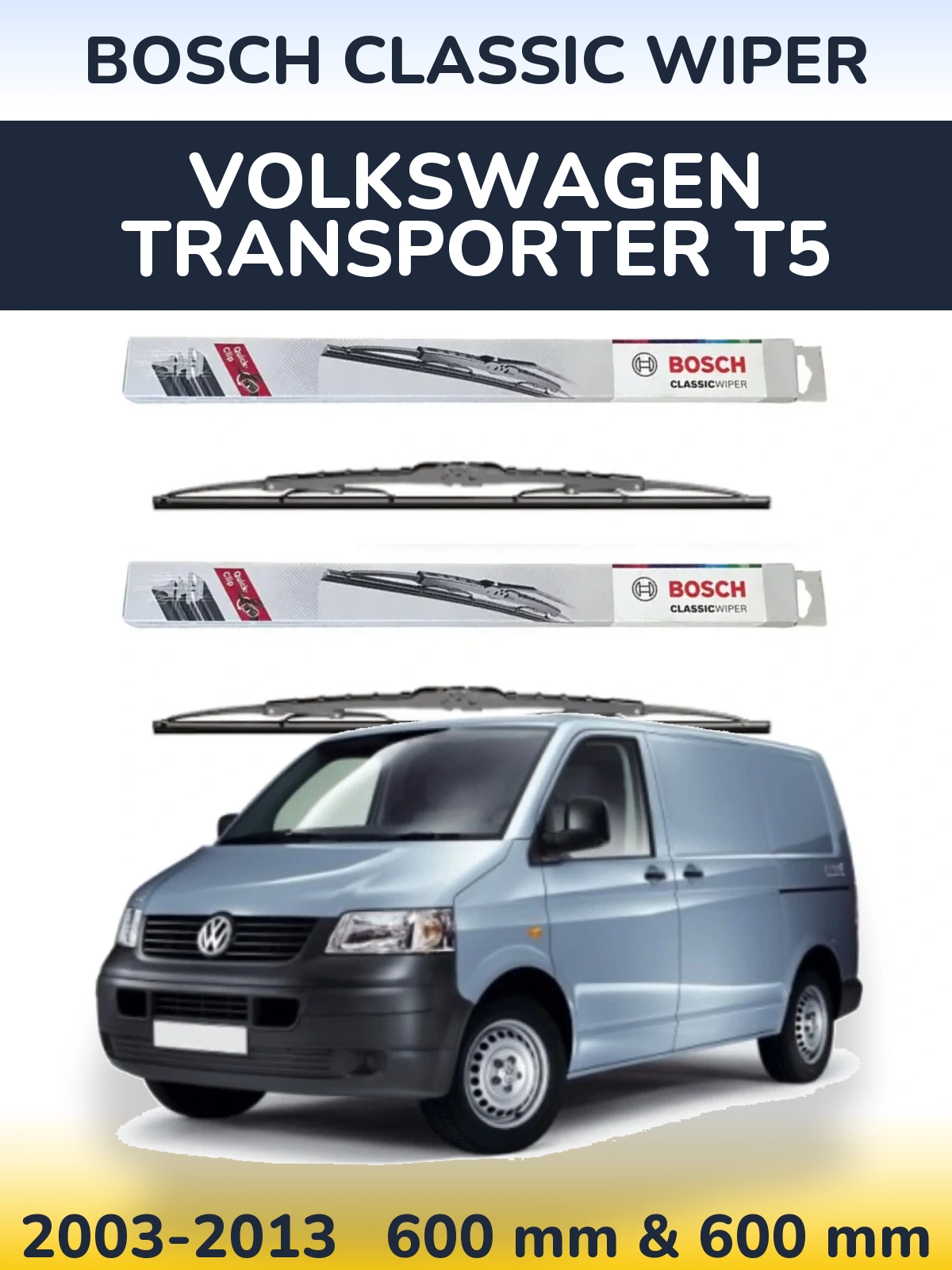 Ștergătoare BOSCH Classic Wiper pentru Volkswagen Transporter T5