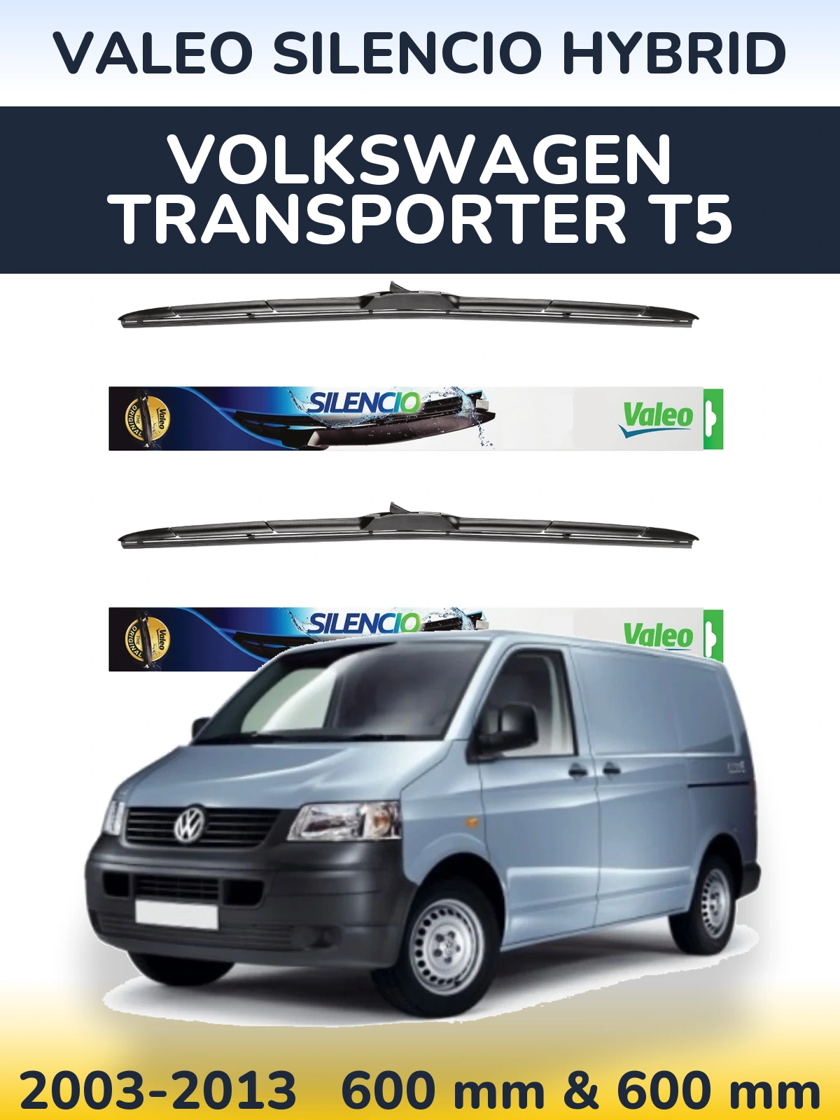 Ștergătoare Valeo Silencio Hybrid pentru Volkswagen Transporter T5
