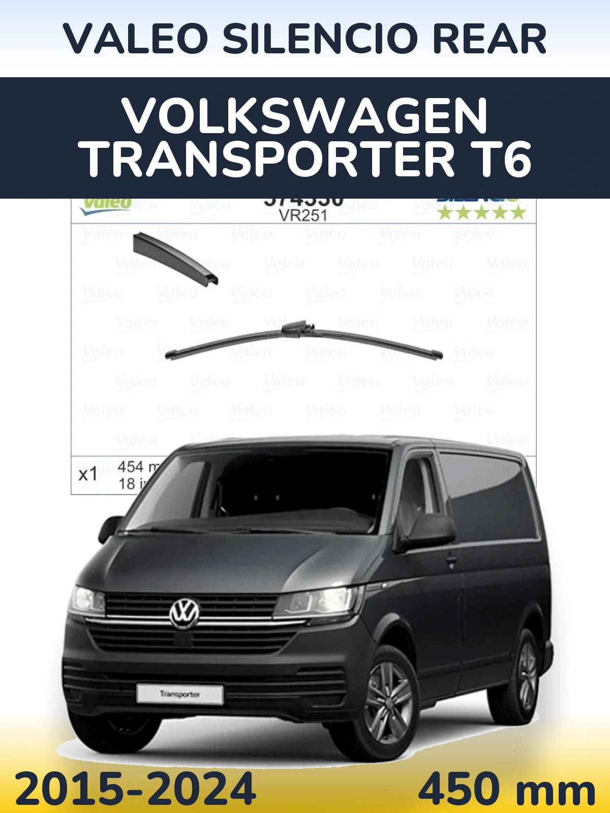 Ștergătoare Valeo Silencio Rear pentru Volkswagen Transporter T6