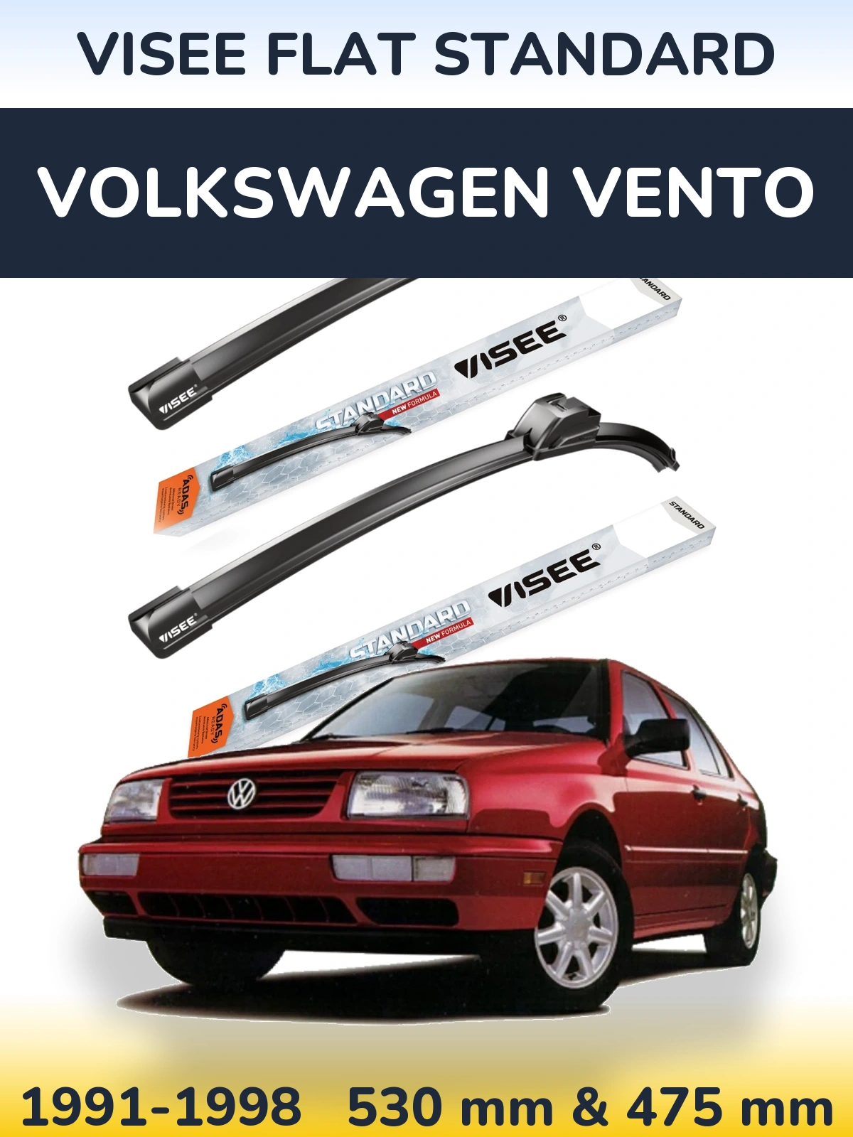 Ștergătoare VISEE FLAT STANDARD pentru Volkswagen Vento