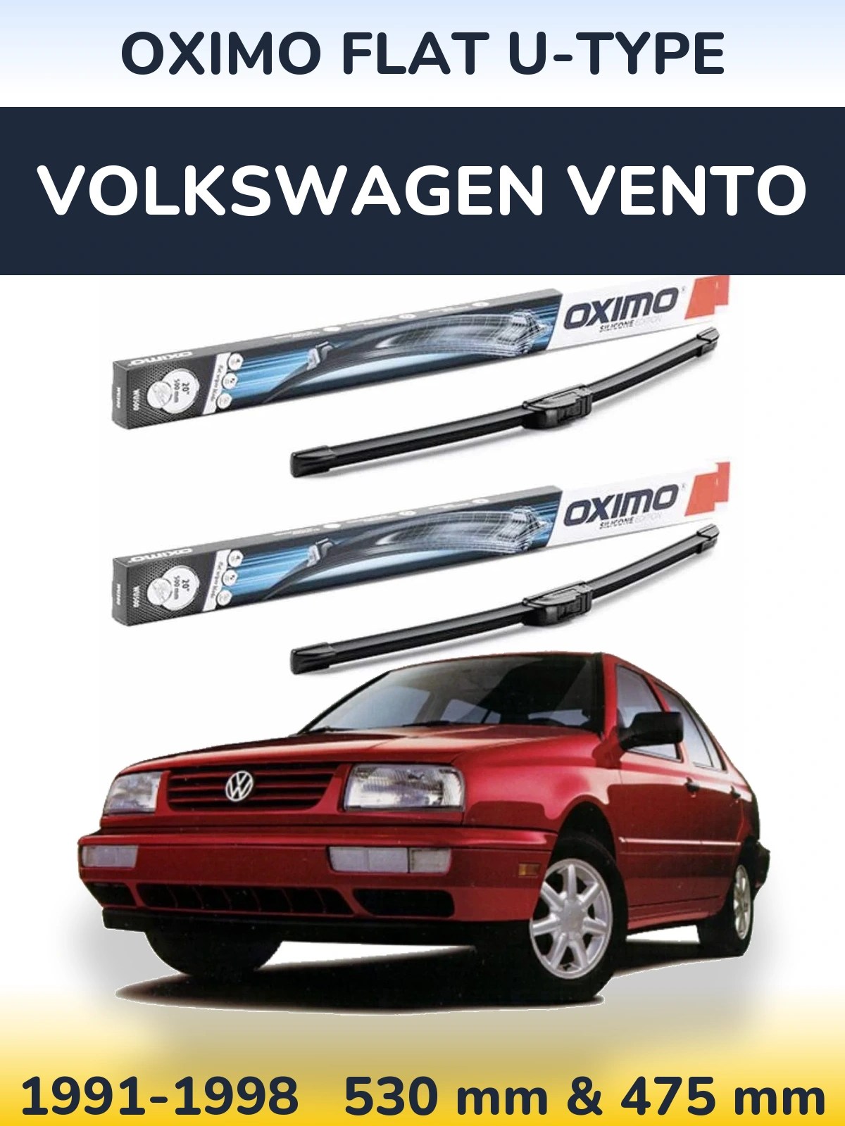 Ștergătoare Oximo Flat U-type pentru Volkswagen Vento