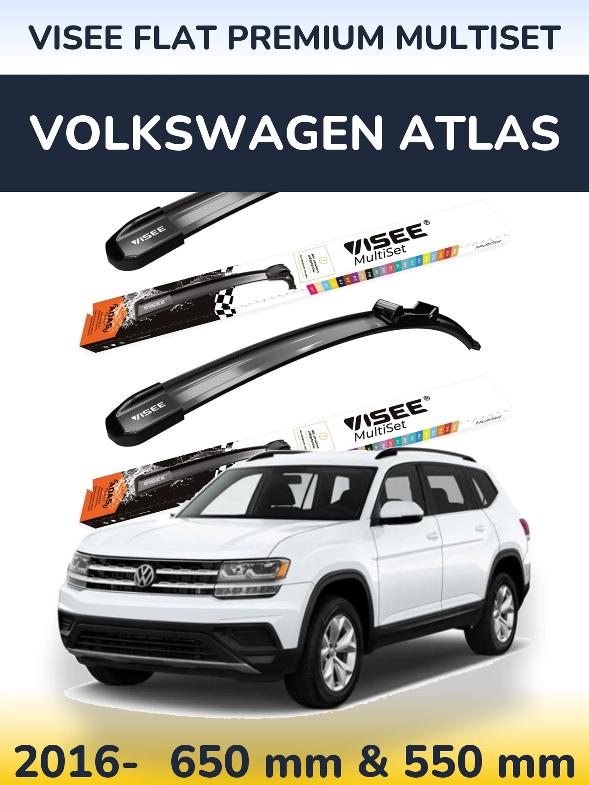 Ștergătoare VISEE FLAT PREMIUM MultiSet pentru Volkswagen Atlas