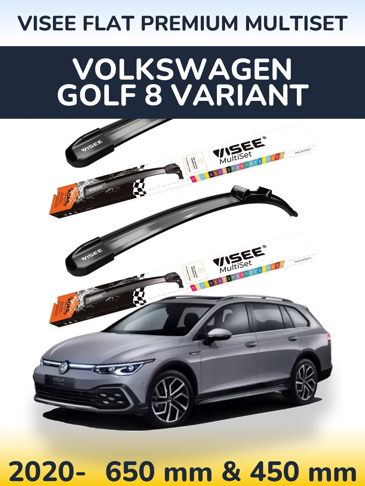 Ștergătoare VISEE FLAT PREMIUM MultiSet pentru Volkswagen Golf 8 Variant