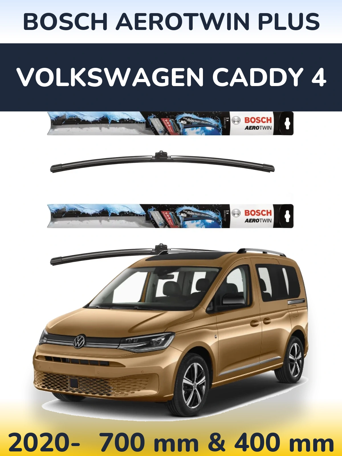 Ștergătoare BOSCH AeroTwin Plus pentru Volkswagen Caddy 4