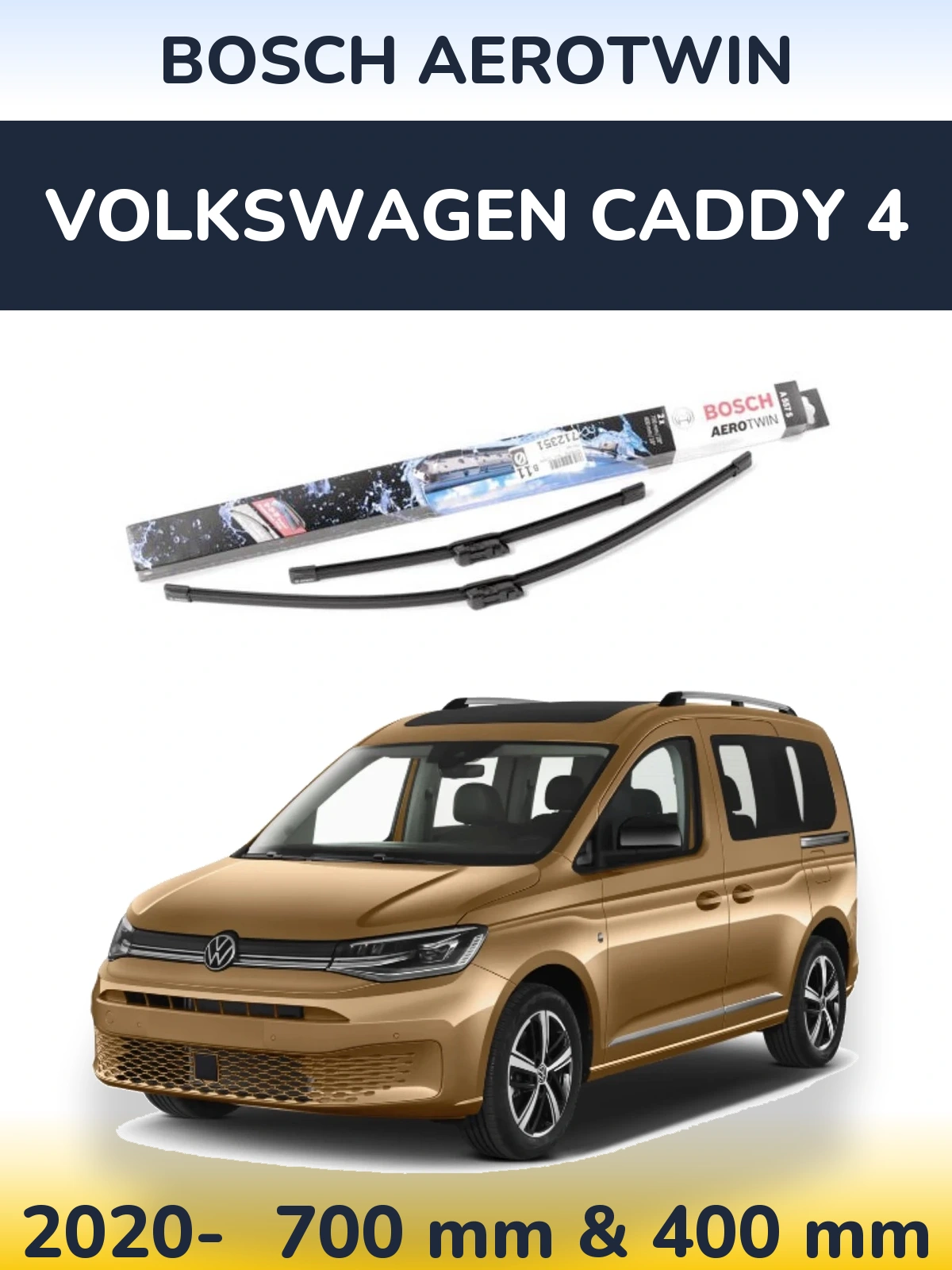 Ștergătoare BOSCH AeroTwin pentru Volkswagen Caddy 4