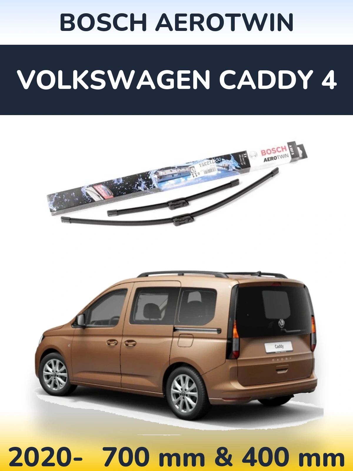 Ștergătoare BOSCH AeroTwin pentru Volkswagen Caddy 4