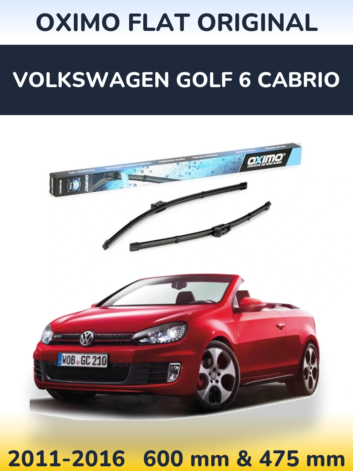 Ștergătoare Oximo Flat Original pentru Volkswagen Golf 6 Cabrio