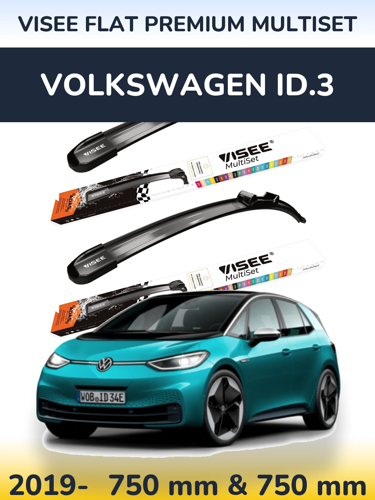 Ștergătoare VISEE FLAT PREMIUM MultiSet pentru Volkswagen ID.3