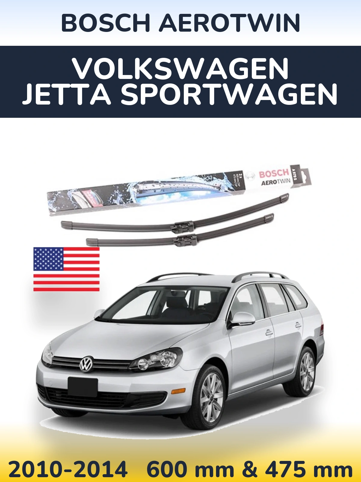 Ștergătoare BOSCH AeroTwin pentru Volkswagen Jetta SportWagen