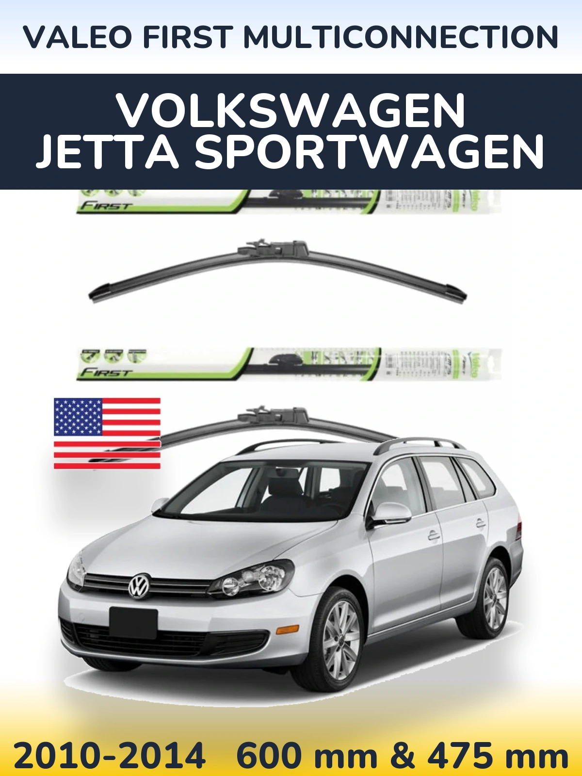 Ștergătoare Valeo First MultiConnection pentru Volkswagen Jetta SportWagen