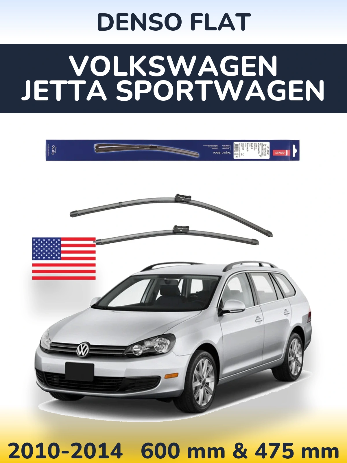 Ștergătoare Denso Flat pentru Volkswagen Jetta SportWagen