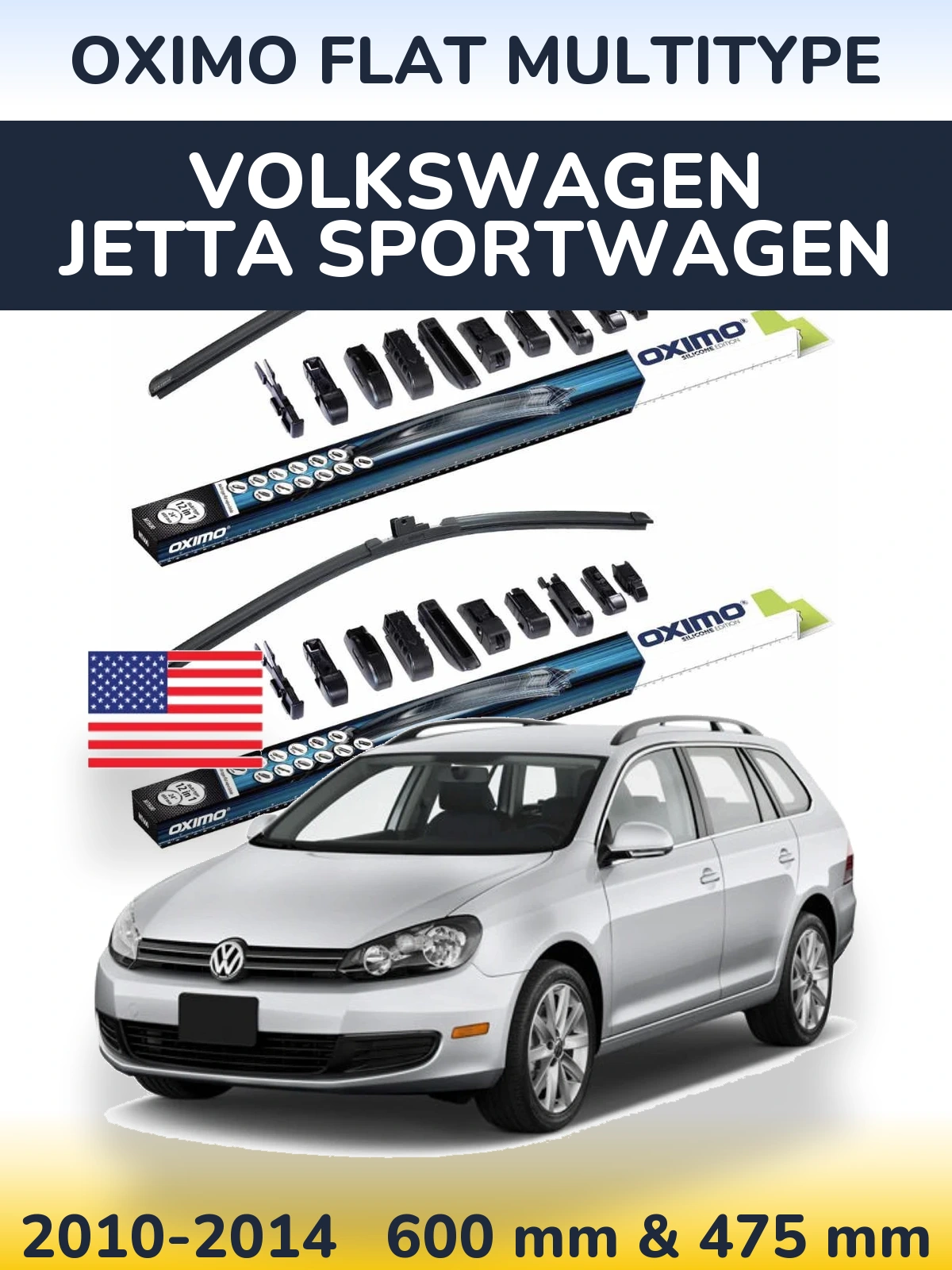 Ștergătoare Oximo Flat MultiTipe pentru Volkswagen Jetta SportWagen
