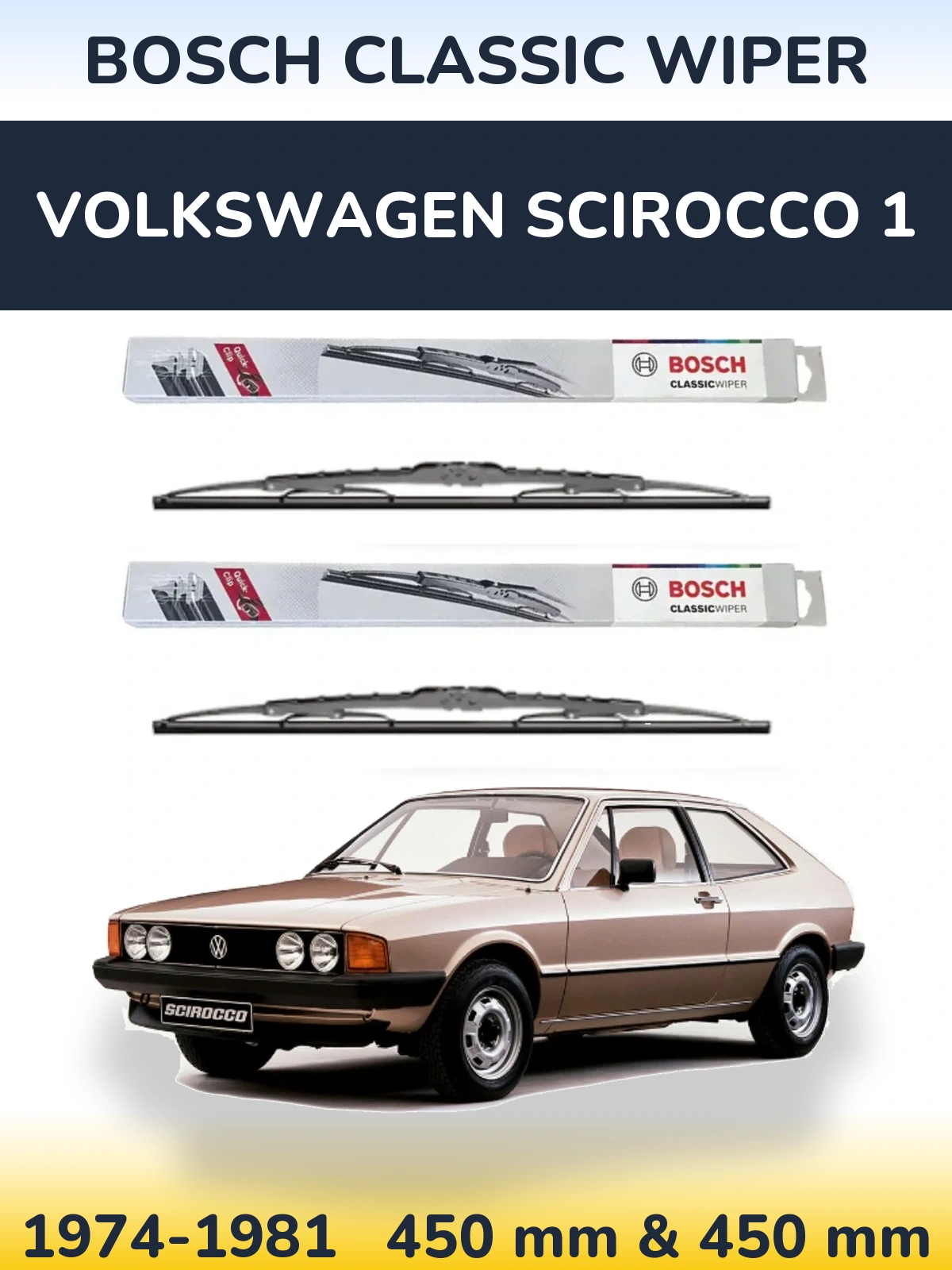 Ștergătoare BOSCH Classic Wiper pentru Volkswagen Scirocco 1