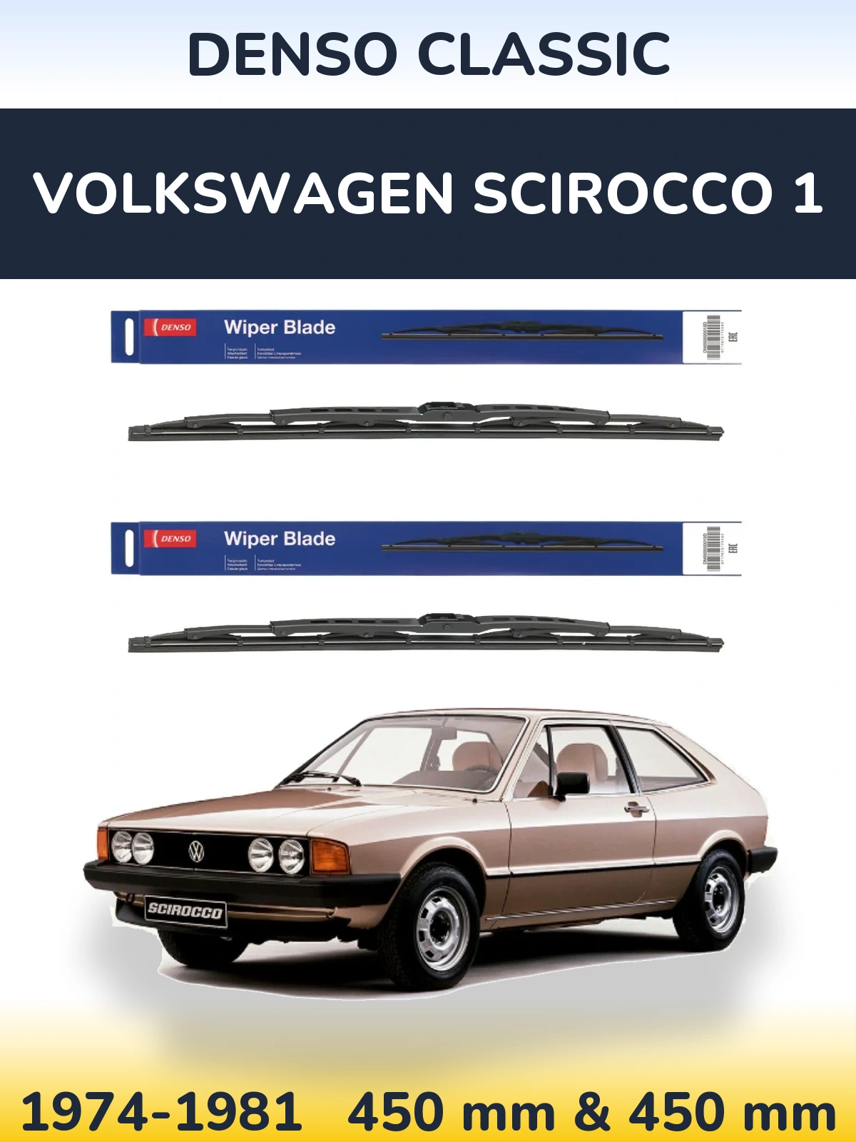 Ștergătoare Denso Classic pentru Volkswagen Scirocco 1
