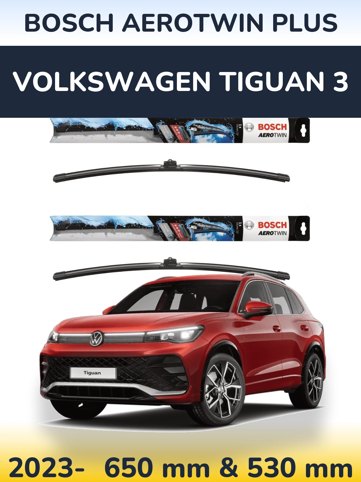 Ștergătoare BOSCH AeroTwin Plus pentru Volkswagen Tiguan 3