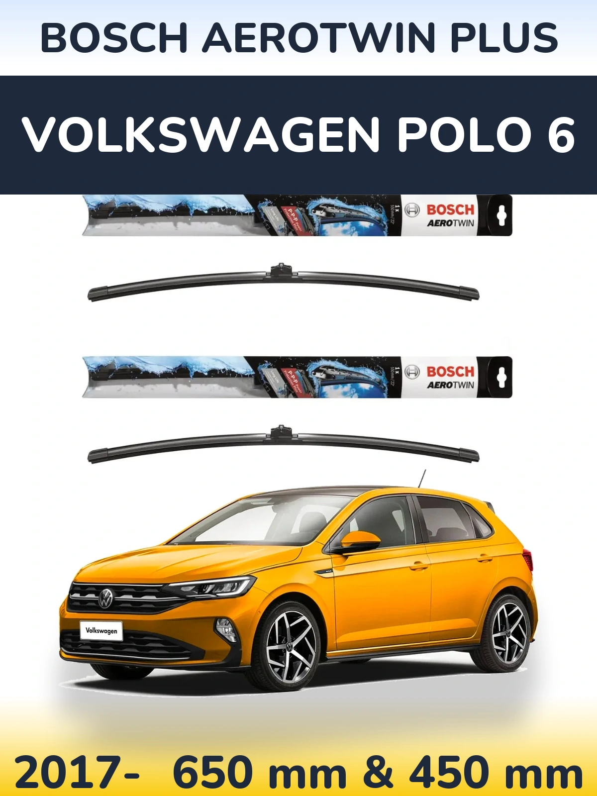 Ștergătoare BOSCH AeroTwin Plus pentru Volkswagen Polo 6