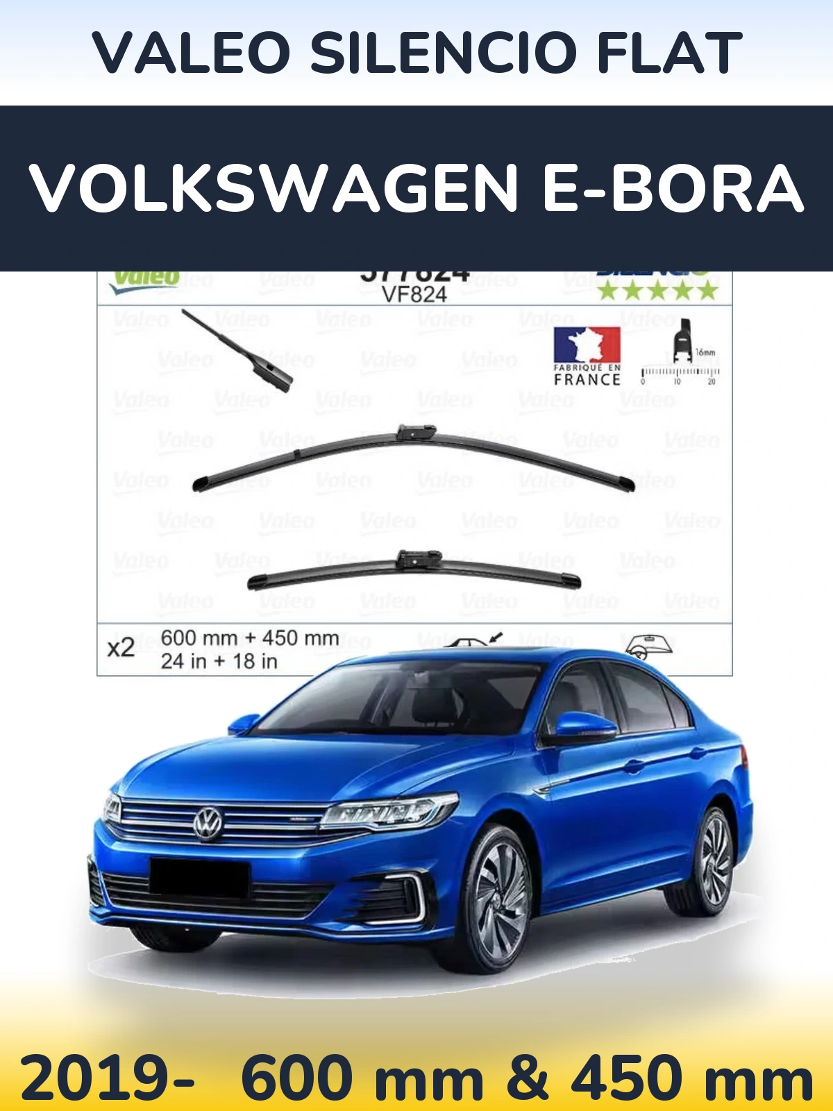 Ștergătoare Valeo Silencio Flat pentru Volkswagen e-Bora