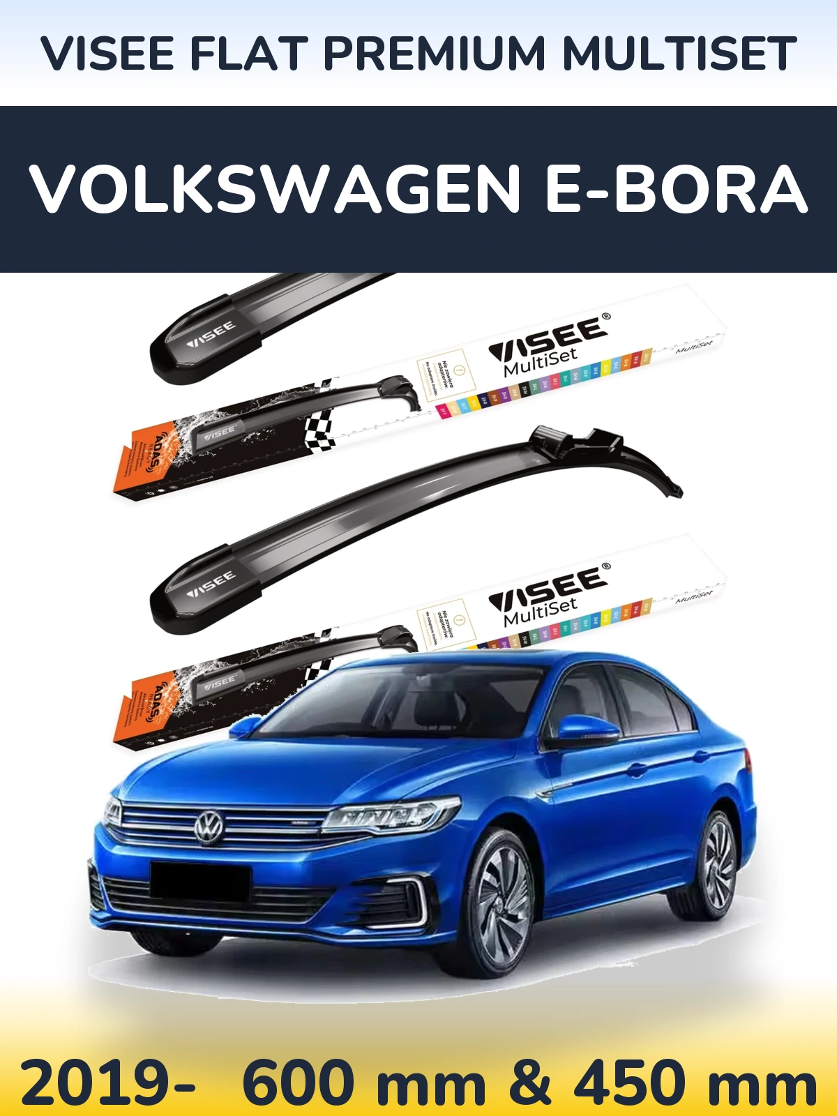 Ștergătoare VISEE FLAT PREMIUM MultiSet pentru Volkswagen e-Bora